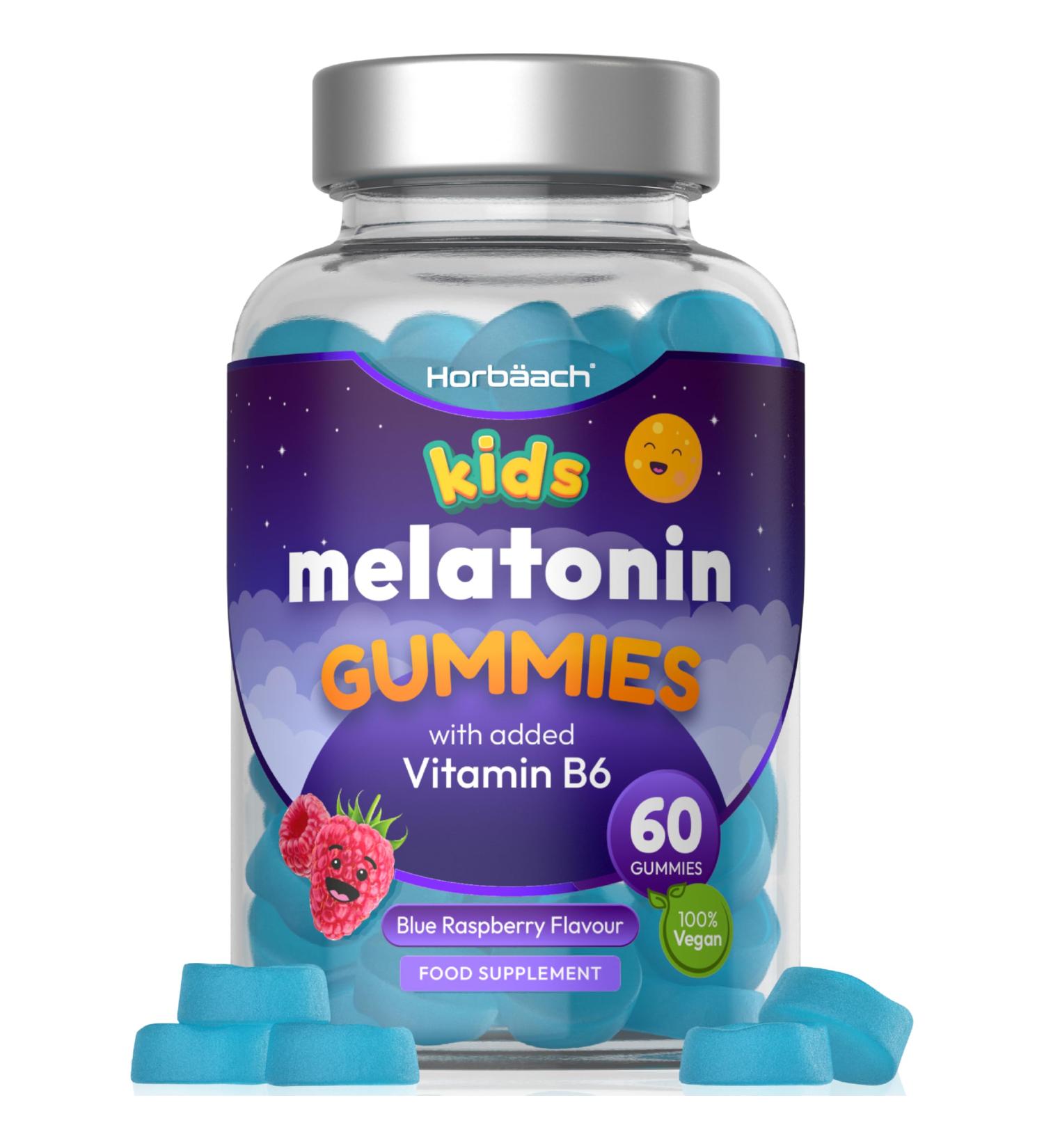 Melatonin Gummies for Kids | with Vitamin B6 | 60 Gums (2 Months) | Melatonin for Kids | Sleep Supplement | by Horbaach - Buy Online on GoSupps.com