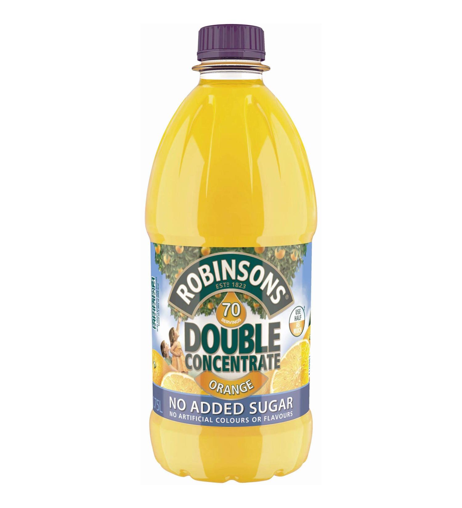 Robinsons Double Concentrate Orange Squash - 2x1.75ltr