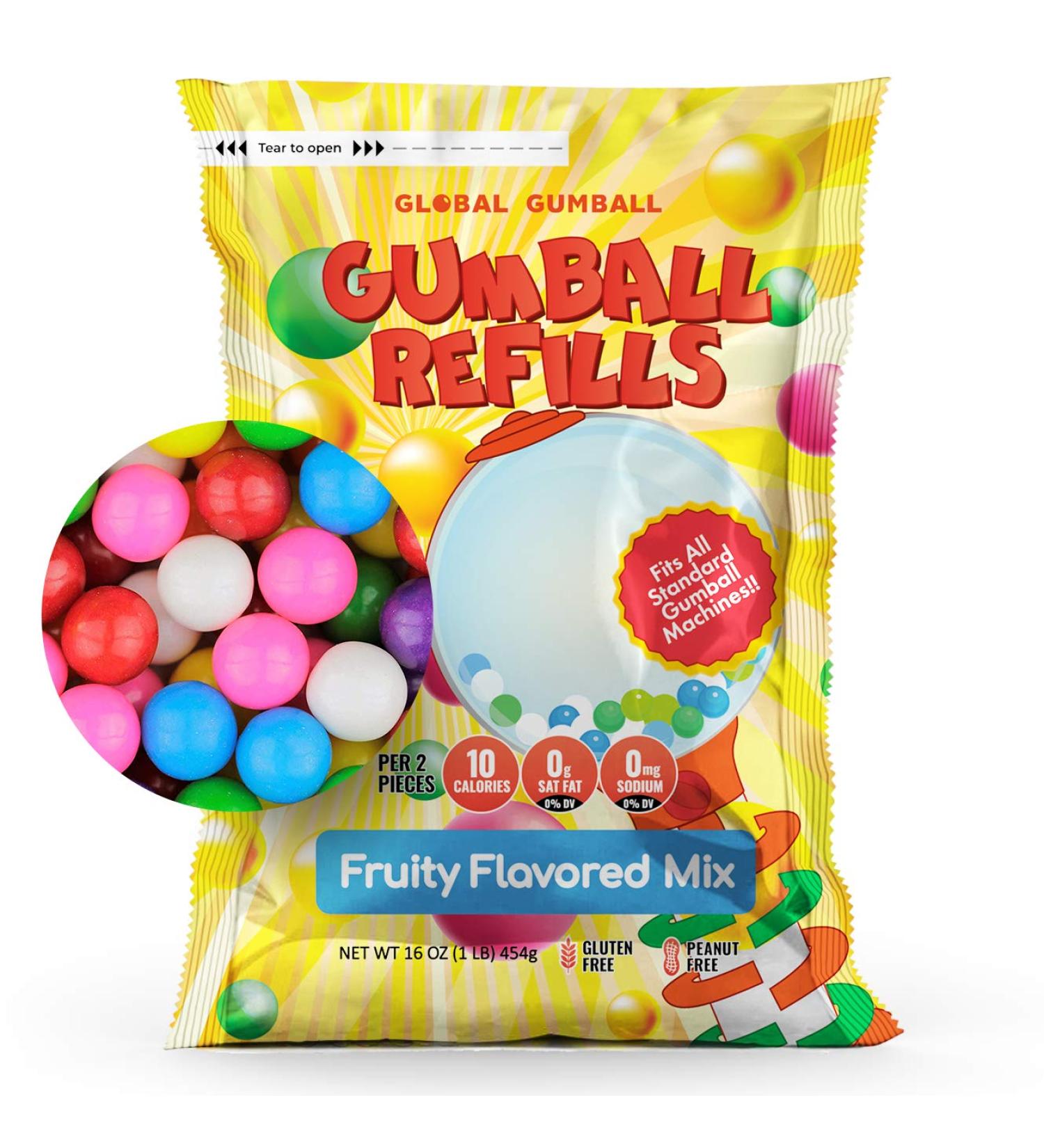 Gumball Machine Refill Bubble Gum 1lb - Premium Gumballs for Candy Dispenser - Buy Online on GoSupps.com