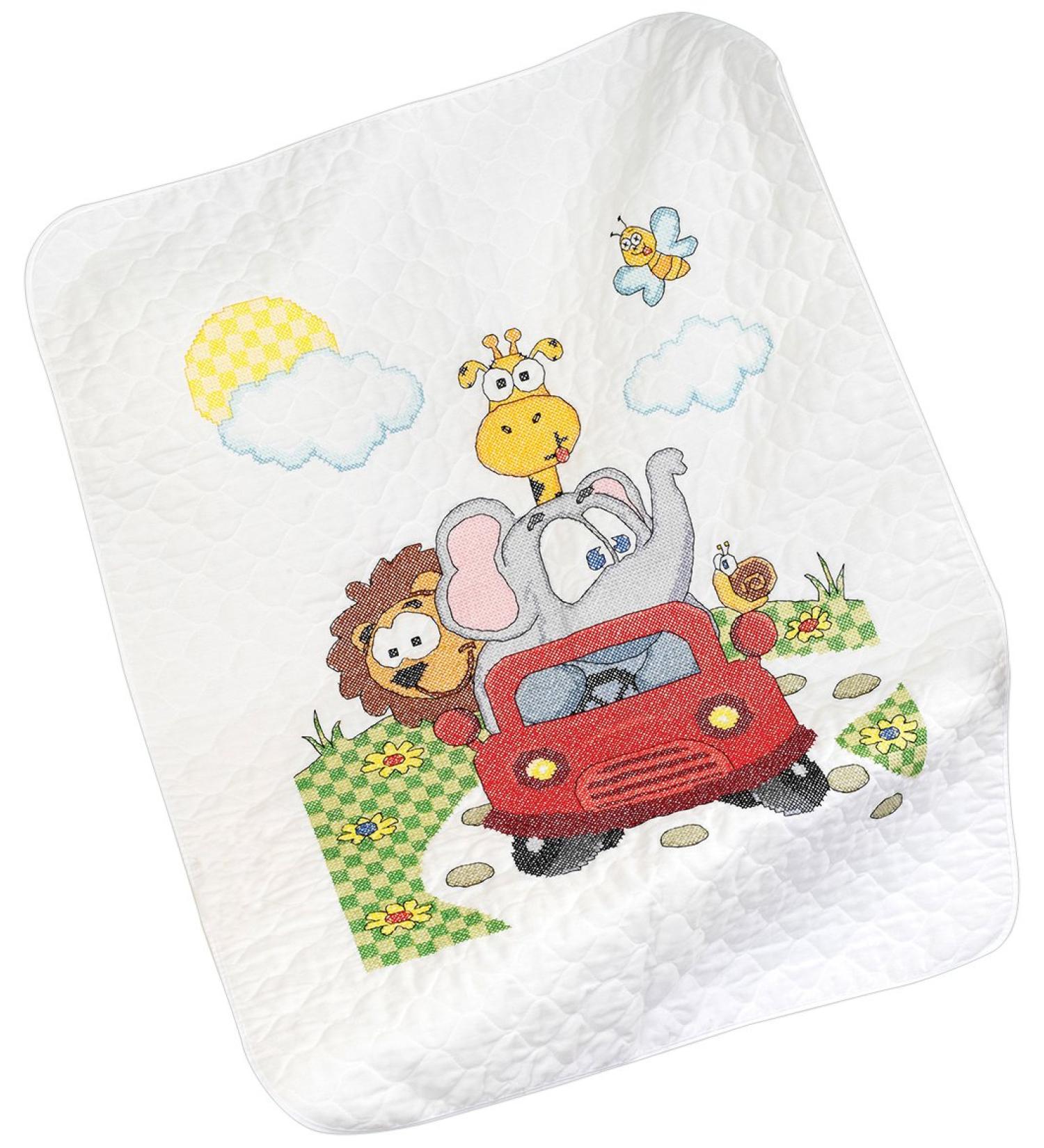 Janlynn Animal Fun Ride Baby Quilt