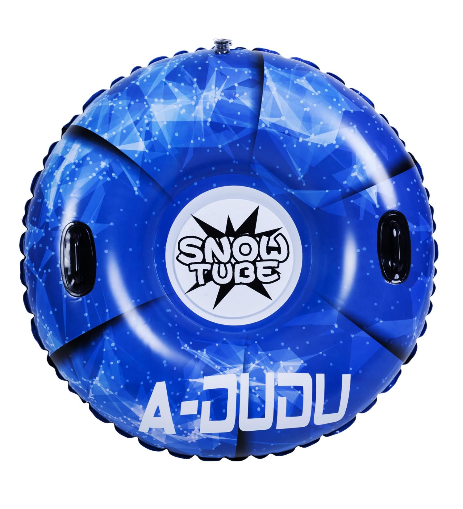 47 Inch Inflatable Snow Tube - Heavy Duty Sled with 0.8mm Thick Material - Winter Leisure Tube for Kids & Adults - Blue - Buy Online on GoSupps.com
