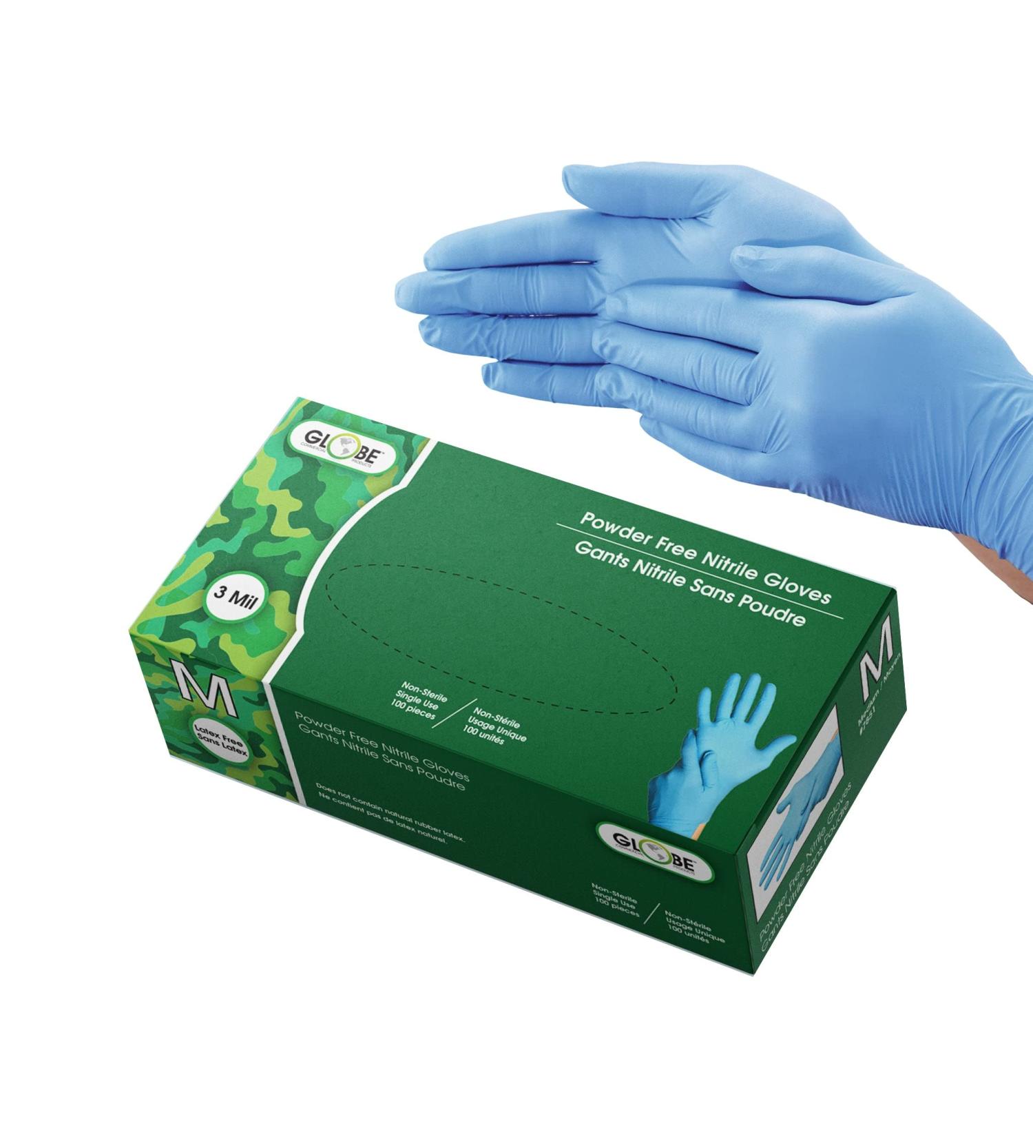 Nitrile Gloves Powder Free 3mil Sky Blue Medium - Buy Online on GoSupps.com