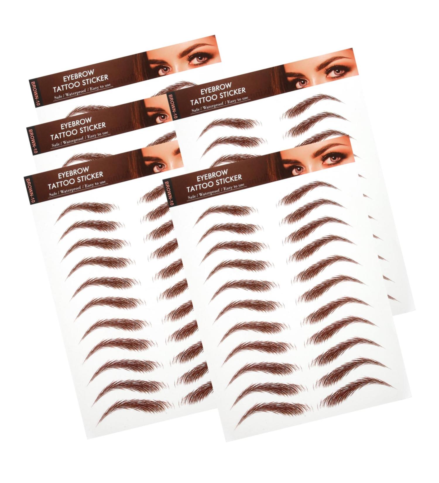 CANIGHT 5 Sheets authentic eyebrow sticker eyebrow stickers shaping eyebrow stickers costume - Buy Online on GoSupps.com