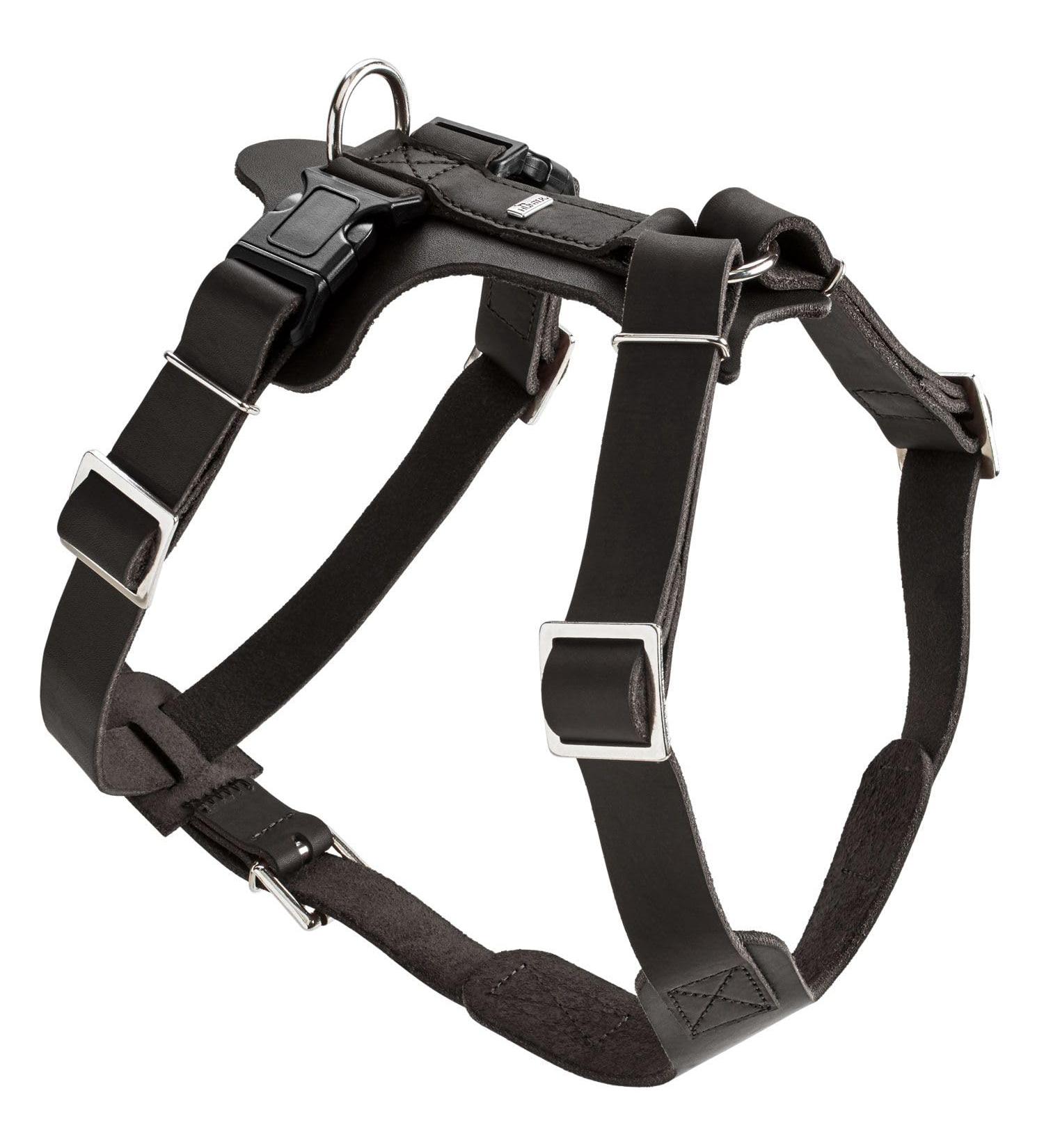 HUNTER Aalborg Leather Dog Harness - Black ML/1 | Premium Comfort & Style for International Shipping - Buy Online on GoSupps.com