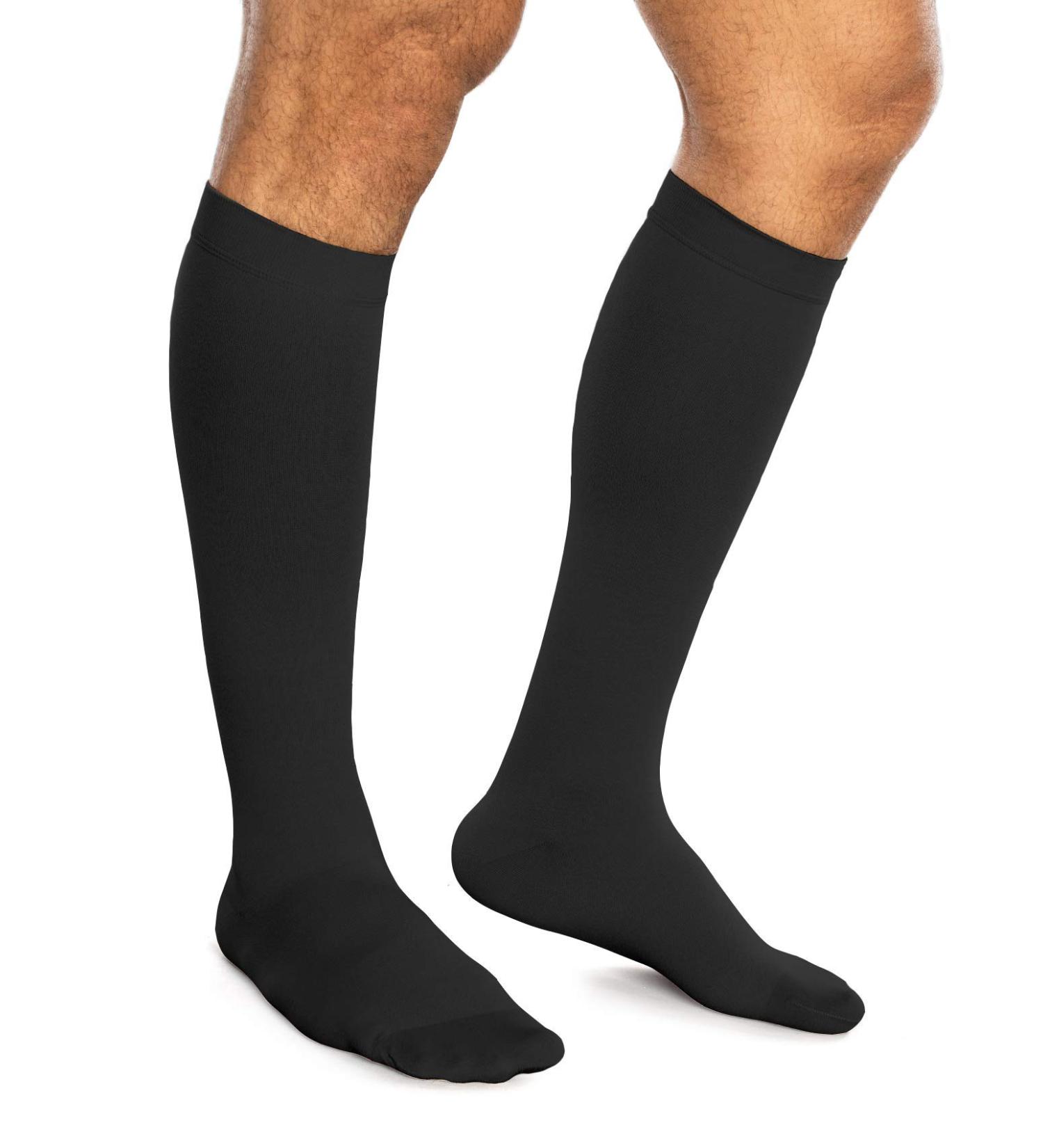 Solimo Closed Toe Compression Socks for Men & Women - Black, 15-20mmHg, Large, 1 Pair - Buy Online on GoSupps.com
