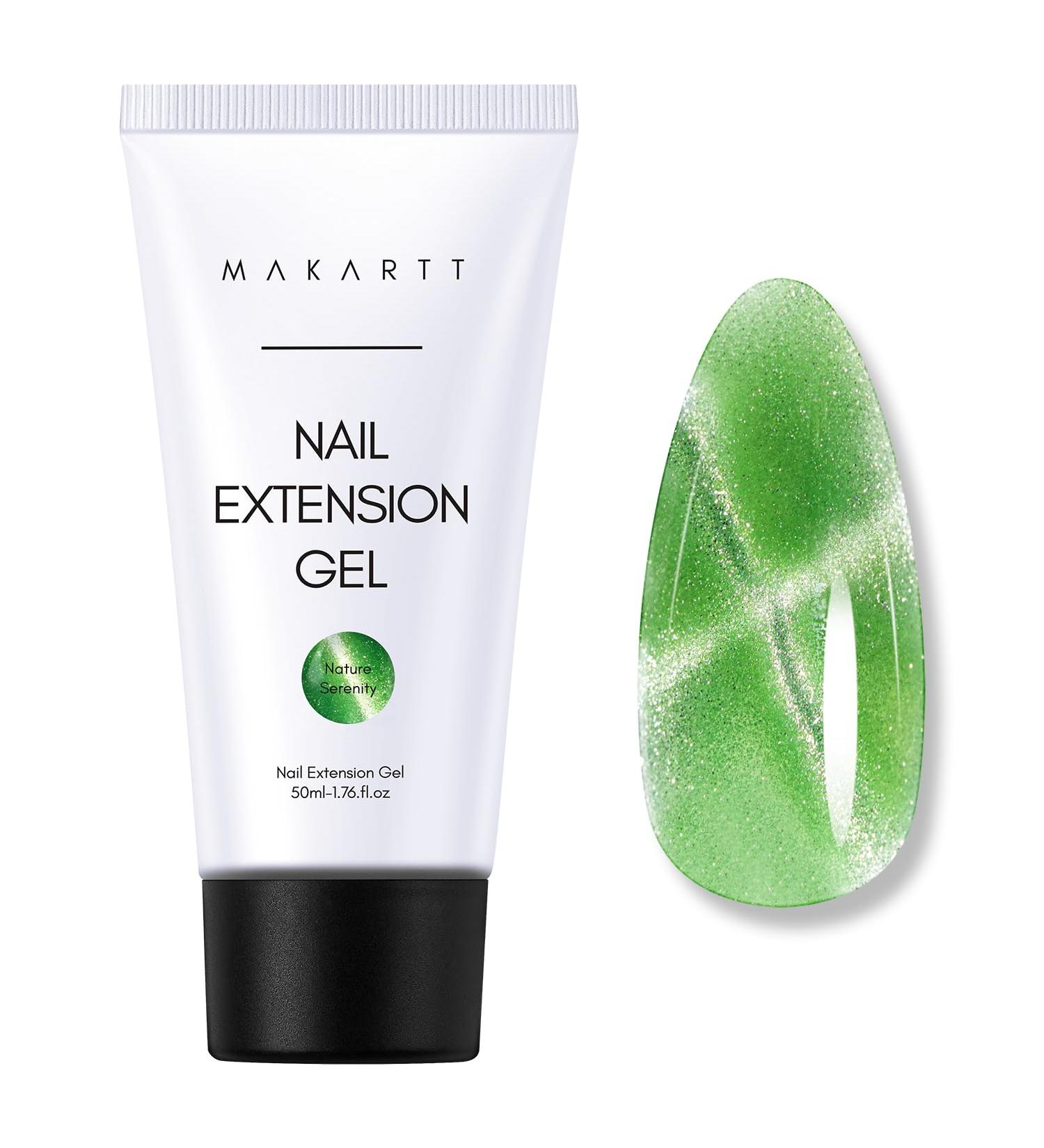 Makartt Cat Eye Poly Nail Gel 50ML Builder Gel - White Pink Nude Clear Rosy for Nail Extensions | Technician Starter DIY Salon Design - Buy Online on GoSupps.com