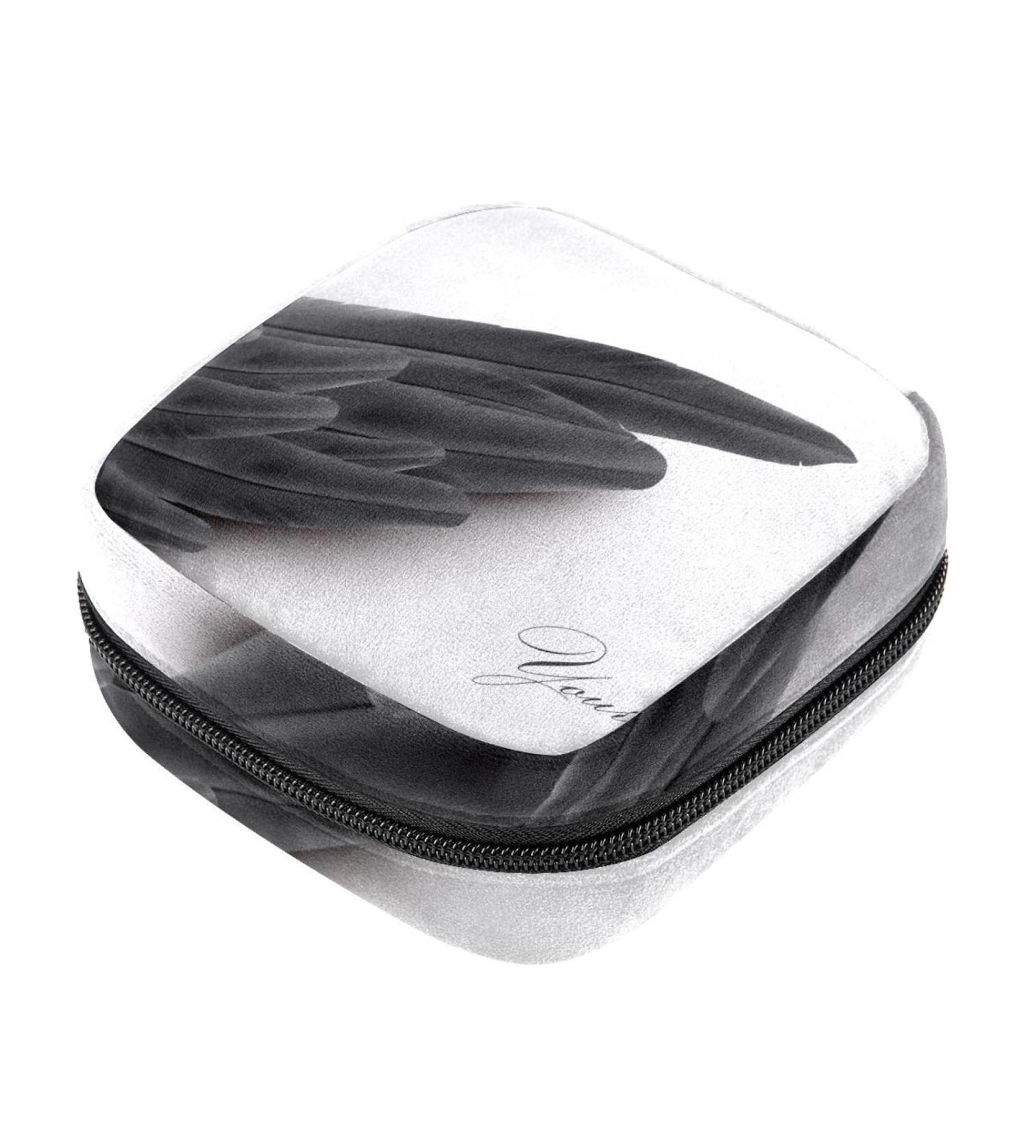 Black Wing Animal Monster Sanitary Napkin Storage Bag | Portable First Period Pads Holder for Girls | Travel Makeup Bag for Women | Large Capacity Multicoloured 13 - Buy Online on GoSupps.com