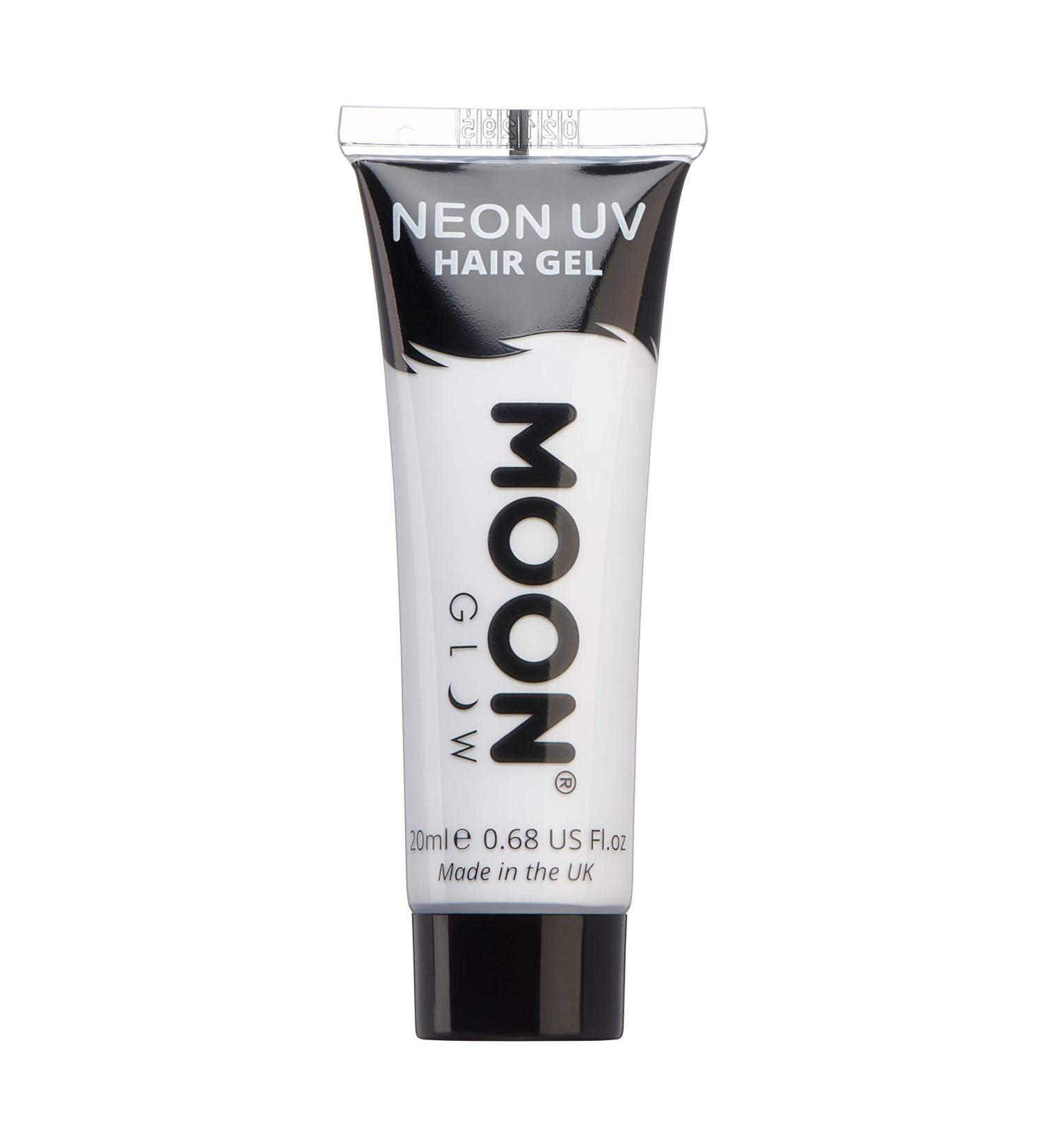 Moon Glow Blacklight Neon UV Hair Gel 0.67oz White - Temporary Wash Out Hair Color - Buy Online on GoSupps.com