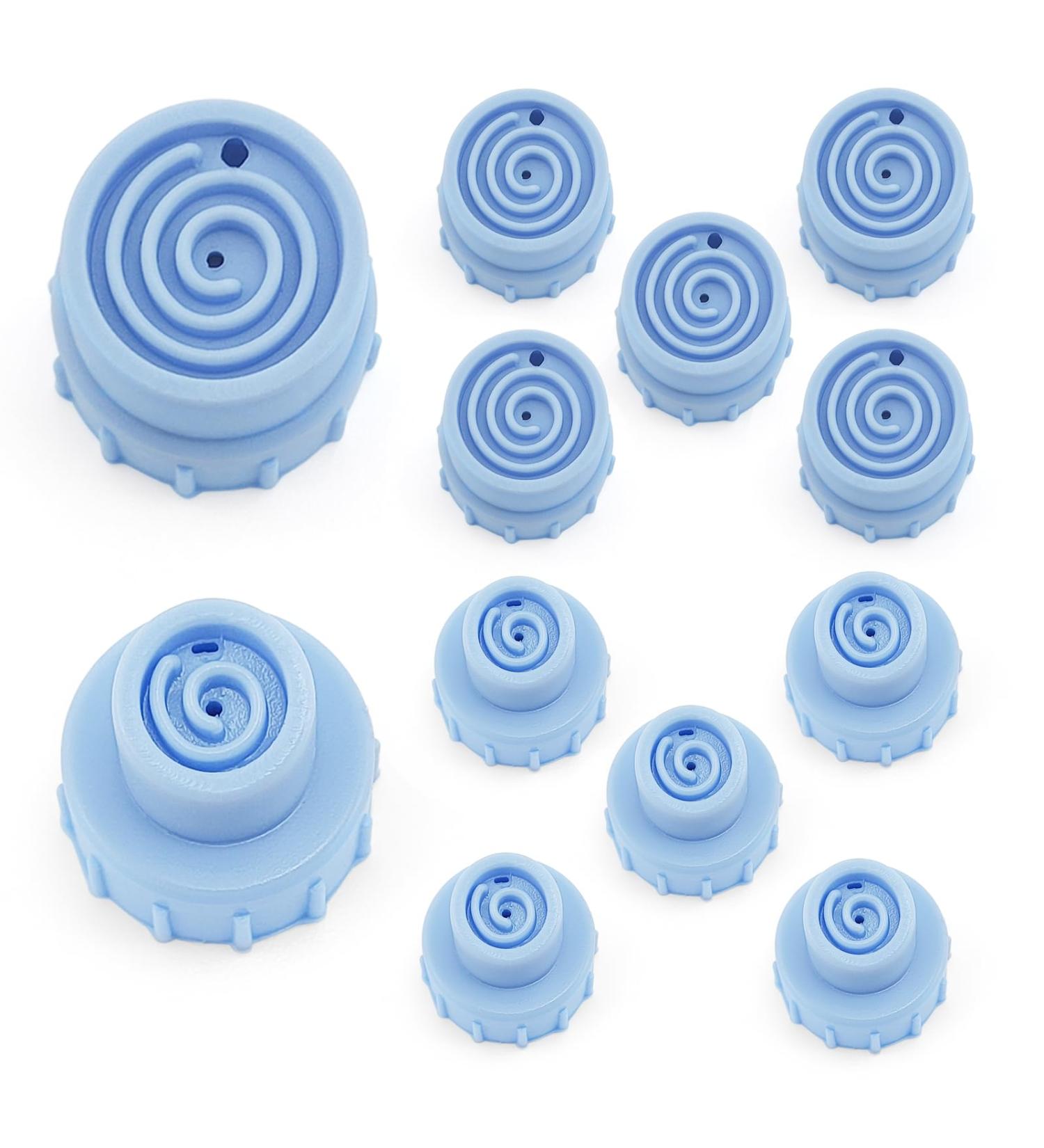 Face Care Skin Beauty Set Spare Parts Water Scrub Silicone Tips (12 pcs Small and Large Vortex) Blue Silicone 12Pcs - Buy Online on GoSupps.com