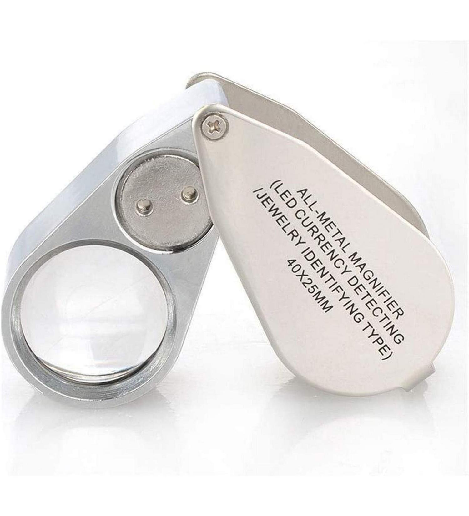 ES for Hobbies Reading Magnifier Diamond Waist Code Jewelry Identification HD Miniature Metal Stamp with LED lamp Jade Antique Identification Better Life - Buy Online on GoSupps.com