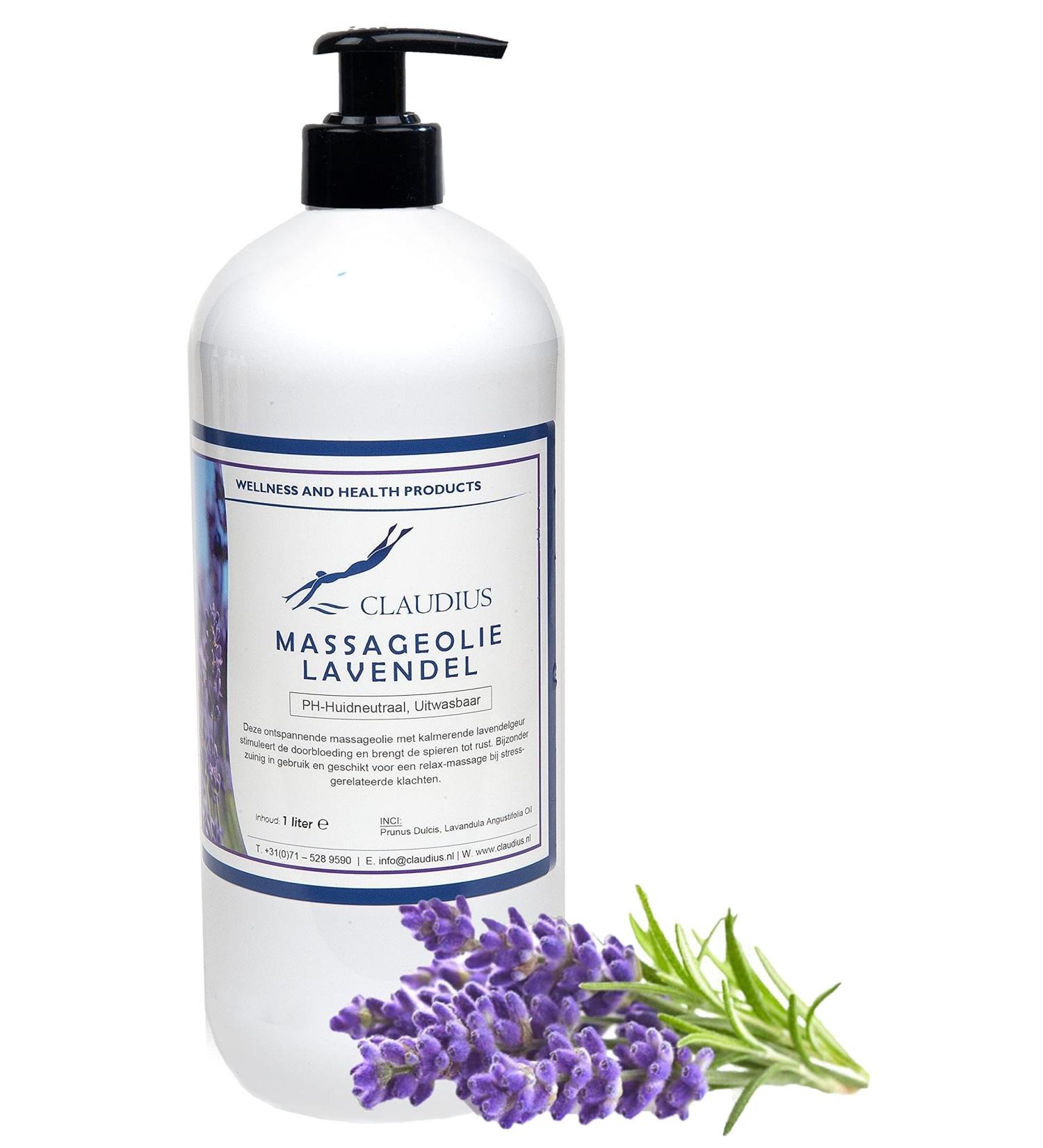 Massage oil lavender oil 1 liter - with free pump
