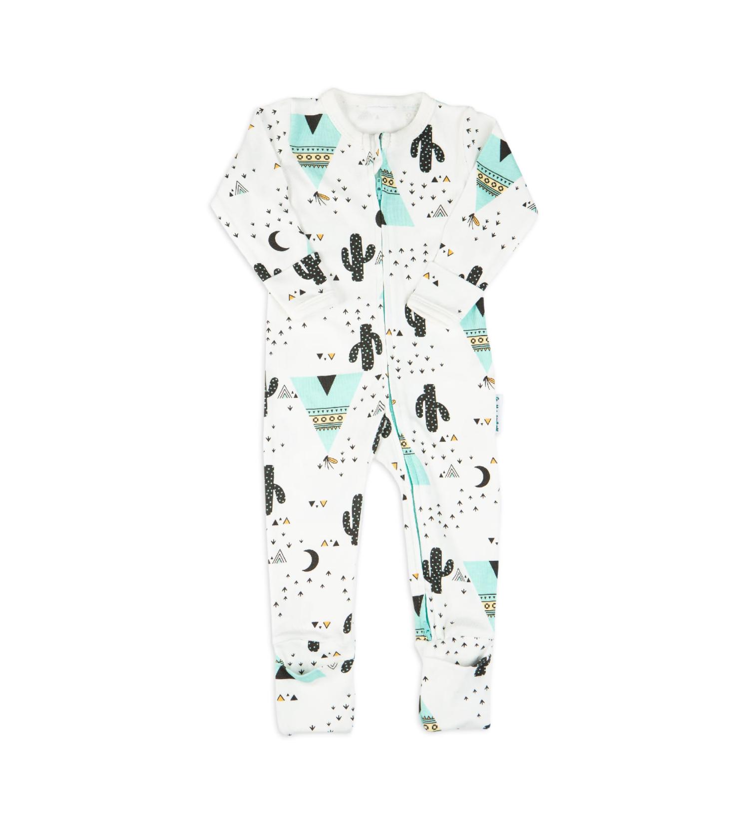 100% Cotton Two-Way Zipper Baby Sleepsuit Unisex Onesie Romper 12-18 Months - Teepee Pattern - Buy Online on GoSupps.com