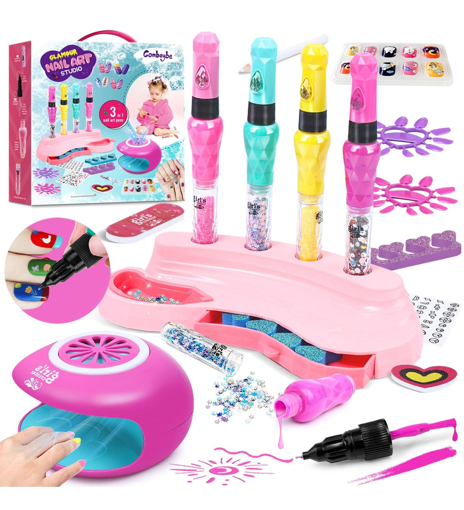 Kids Nail Polish Set for Girls - Non-Toxic Nail Art Kit & Spa Toys Ages 6-12 | Perfect Birthday Gifts for Creative Fun - Buy Online on GoSupps.com