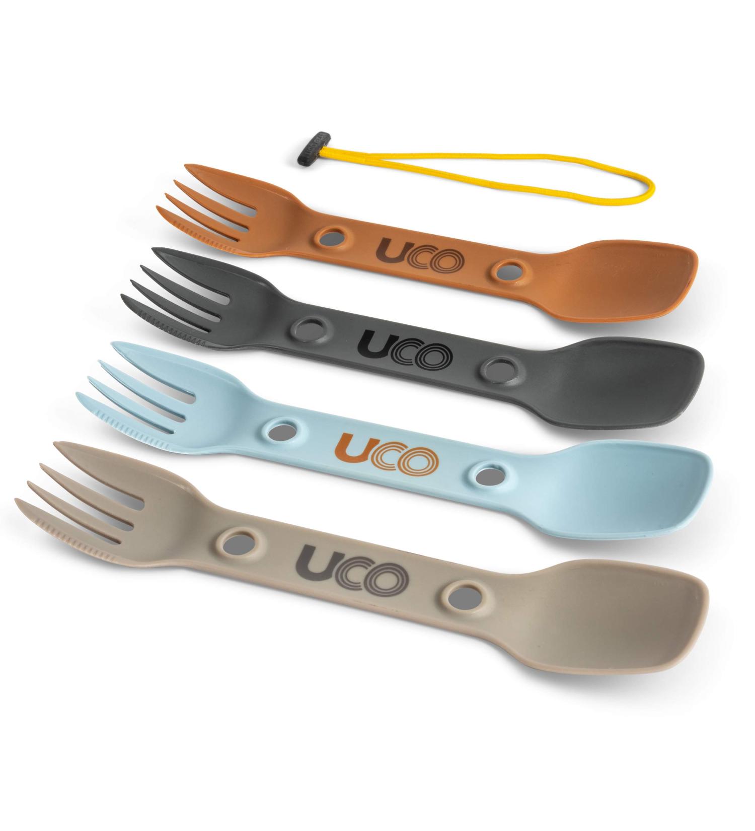 UCO Utility Spork 3-in-1 Combo Camping Utensil 4-Pack - Venture Ready - Buy Online on GoSupps.com