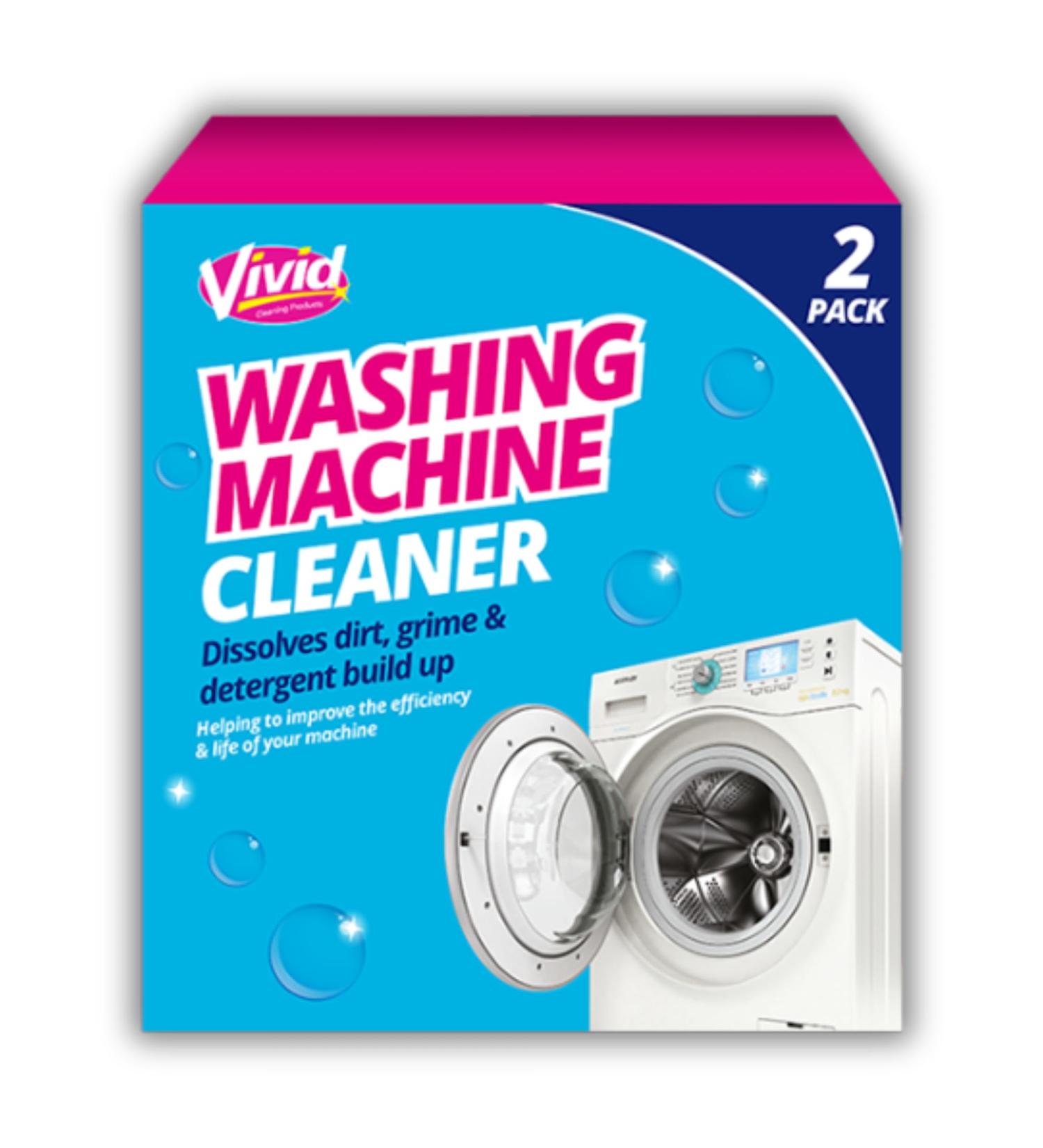 Pack of 2 x 1 Washing Machine Cleaners- 2 Sachets Freshener and Limescale Remover for Cleaning Washing Machines Dissolves Hair Eliminates Bad Odours Deep Clean Leaves Smelling Fresh (1 Box) - Buy Online on GoSupps.com