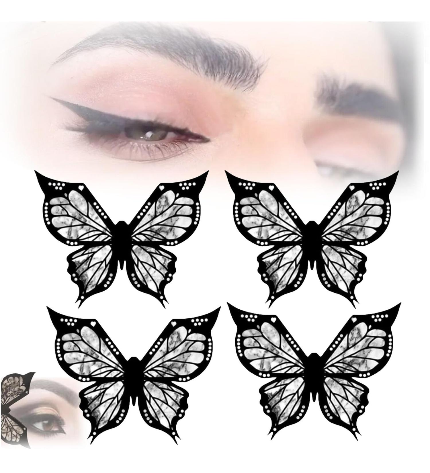 Butterfly Eyeliner Stencil Butterfly Stencil For Eyeliner Butterfly Eyeliner Stamp Eyeliner Stamp Tool Winged Eyeliner Stamp Eyeliner Stencils For Eyes Wing Reusable Flexible Eyeliner Stencil Stamp (4) - Buy Online on GoSupps.com