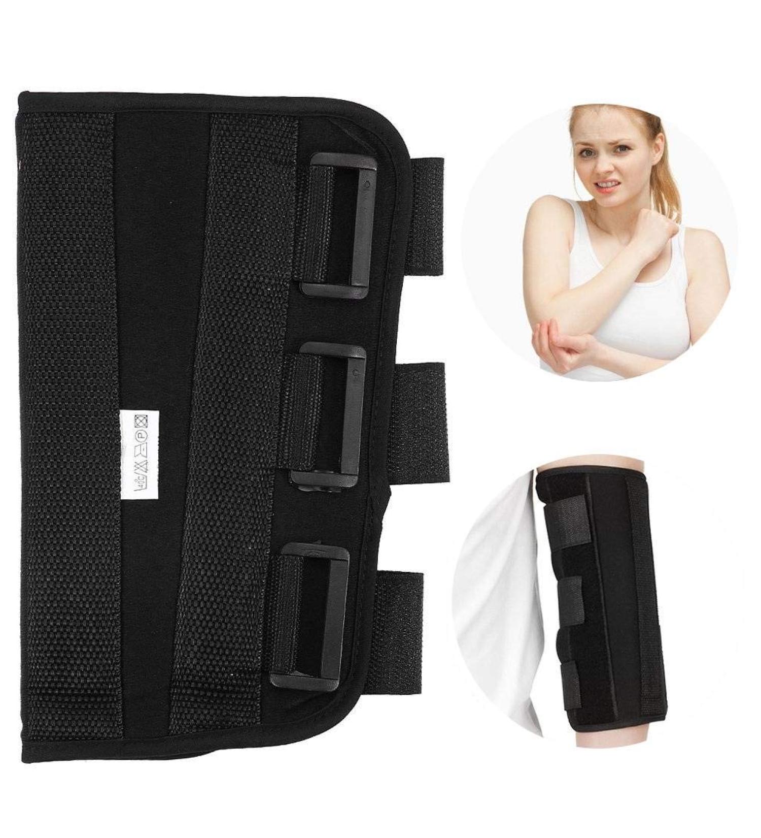 ZJchao Elbow Brace - Adjustable Hinged Forearm Support Night Splint Immobilizer & Stabilizer for Arm Pain Relief - Buy Online on GoSupps.com