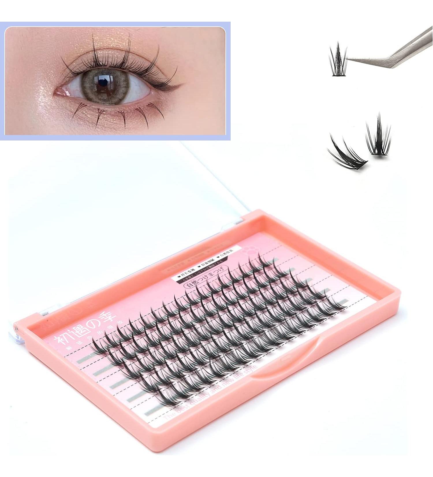 D Curl Eyelash Extension Kit - 80 Reusable Lash Clusters for Beginners | Mixed Length Cluster Fake Lashes - Extension Supplies - Buy Online on GoSupps.com