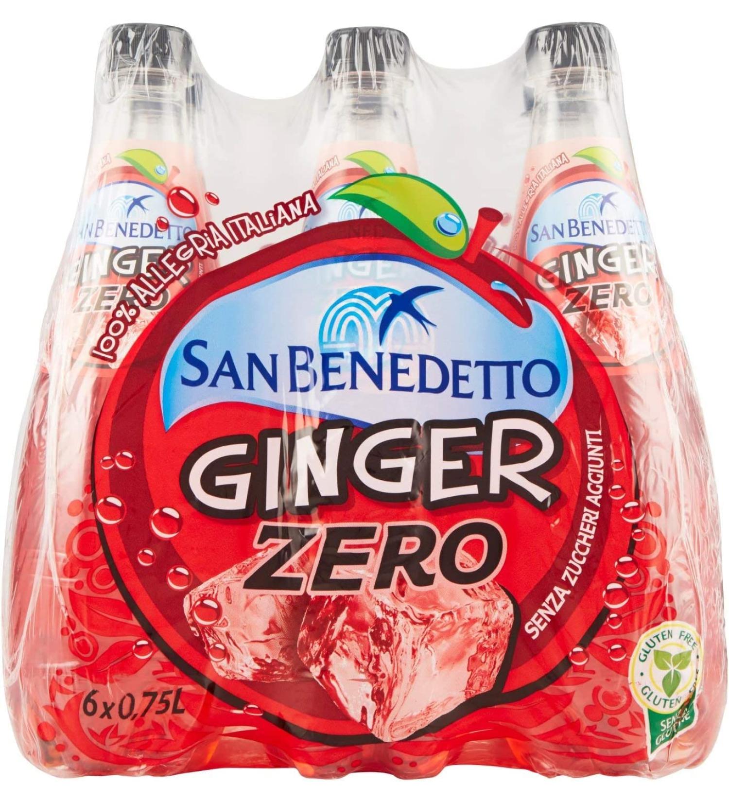 San Benedetto Ginger Zero PET Lot de 12 bouteilles sans sucre 0 75 l - Buy Online on GoSupps.com