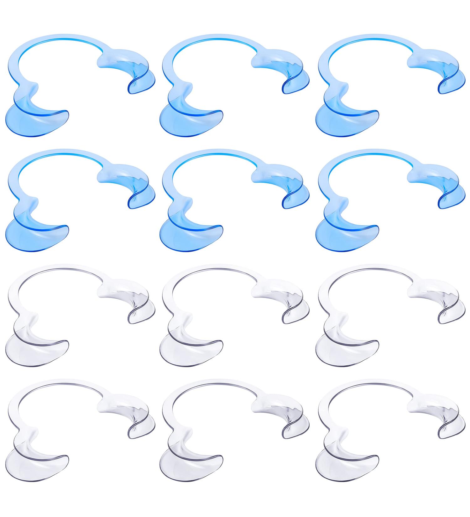 12 Pieces C-Shape Oral Spreaders - Opener for Inspection & Tooth Whitening | Transparent Blue | Perfect for Family & Board Games - Buy Online on GoSupps.com