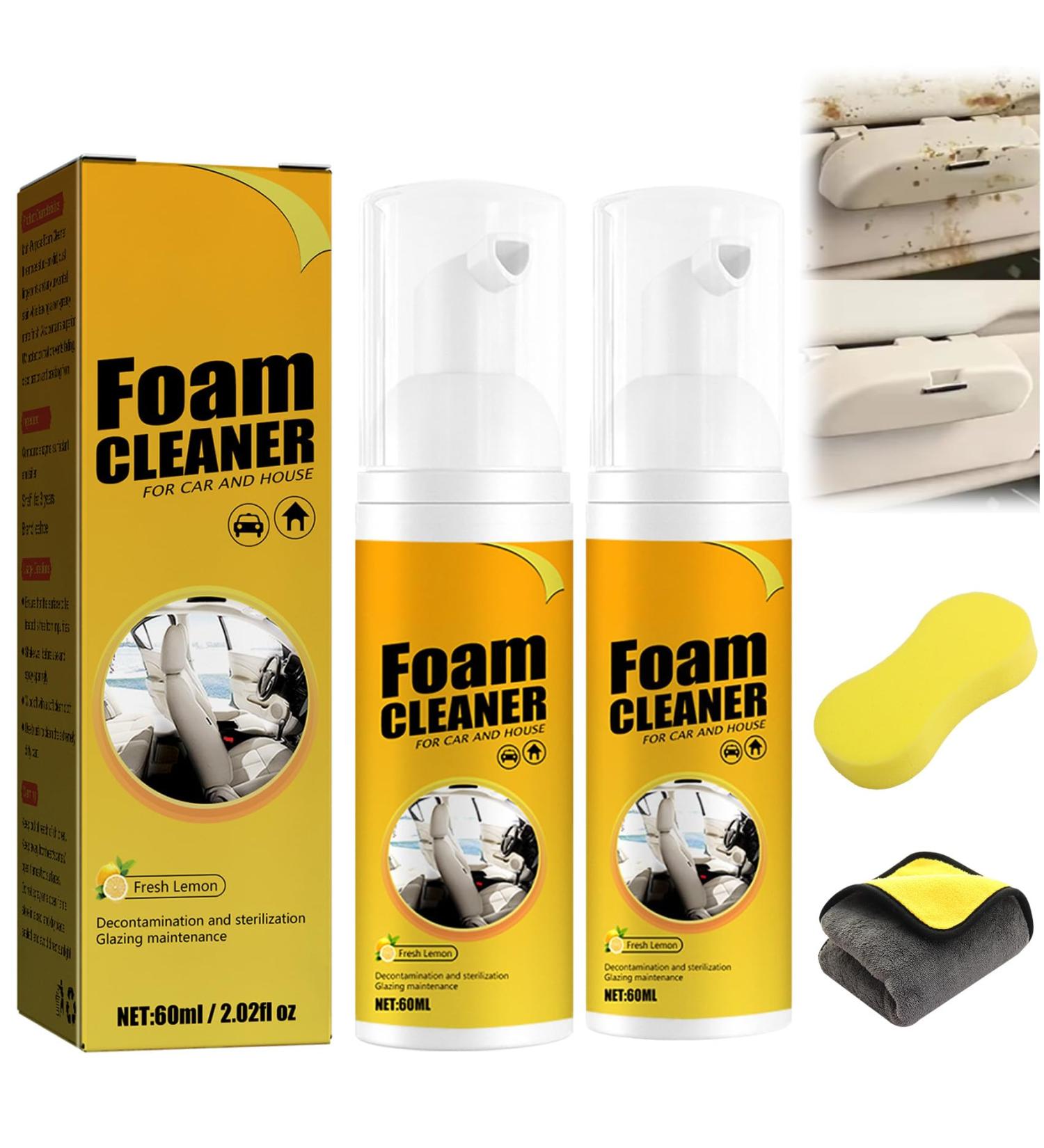 Foam Cleaner For Car Ambitionous Magic Foam Cleaner Foam Drain Cleaner Foam Cleaner All Purpose Car Magic Foam Cleaner Multi-Functional Cleaning Agent Multi-Purpose Foam Cleaner (2pcs 60ml) 2pcs 60ml - Buy Online on GoSupps.com