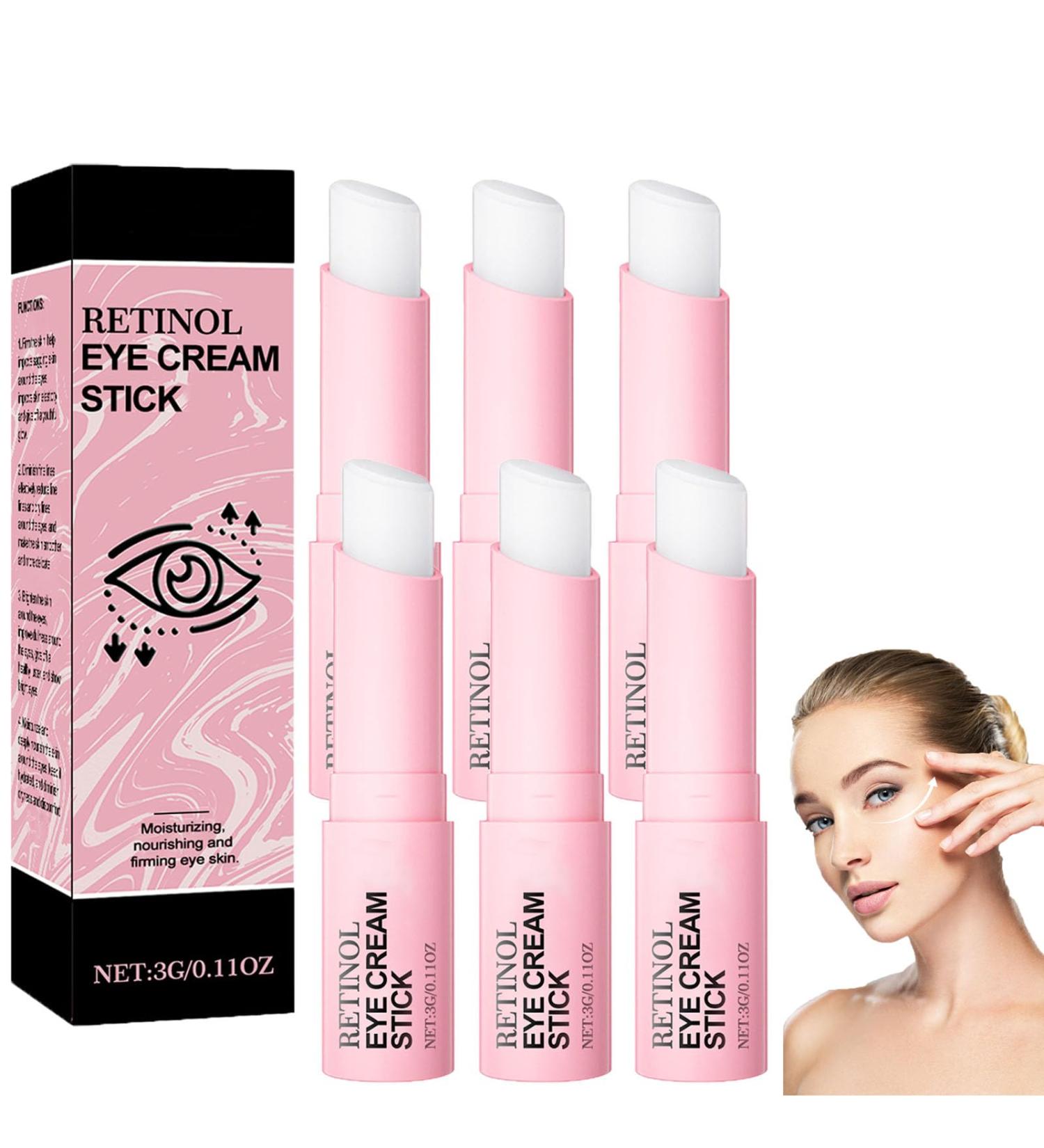  homomdy Retinol eye contour stick turmeric and retinol eye contour cream for dark circles and puffiness brightening stick firming hydration reduces wrinkles and fine lines (6pcs) - Buy Online on GoSupps.com