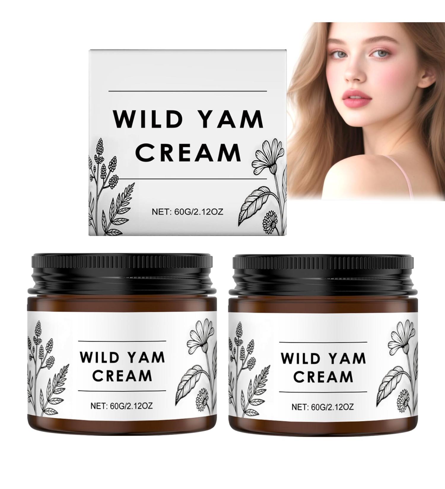 WRANBAO Wild Yam Hormone balancing cream suitable for dry skin soothing moisture lotion with Wild Yam relieves menopausal complaints moisture lotion with vitamin E and aloe vera 2 pieces - Buy Online on GoSupps.com