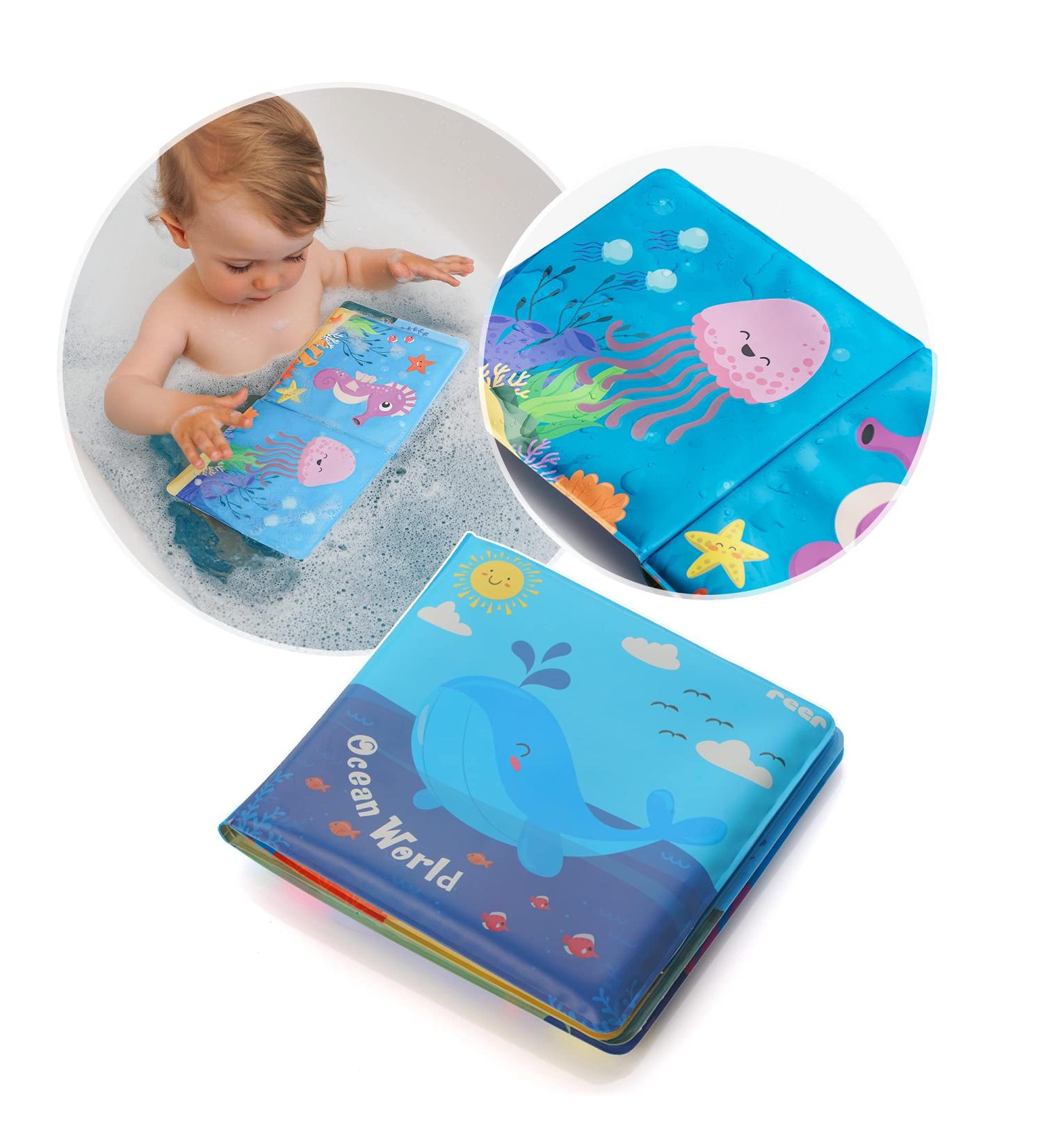 Reer MyHappyBath Book - Magical Color Changing & Squeaky Bath Toy for Kids | International Shipping - Buy Online on GoSupps.com