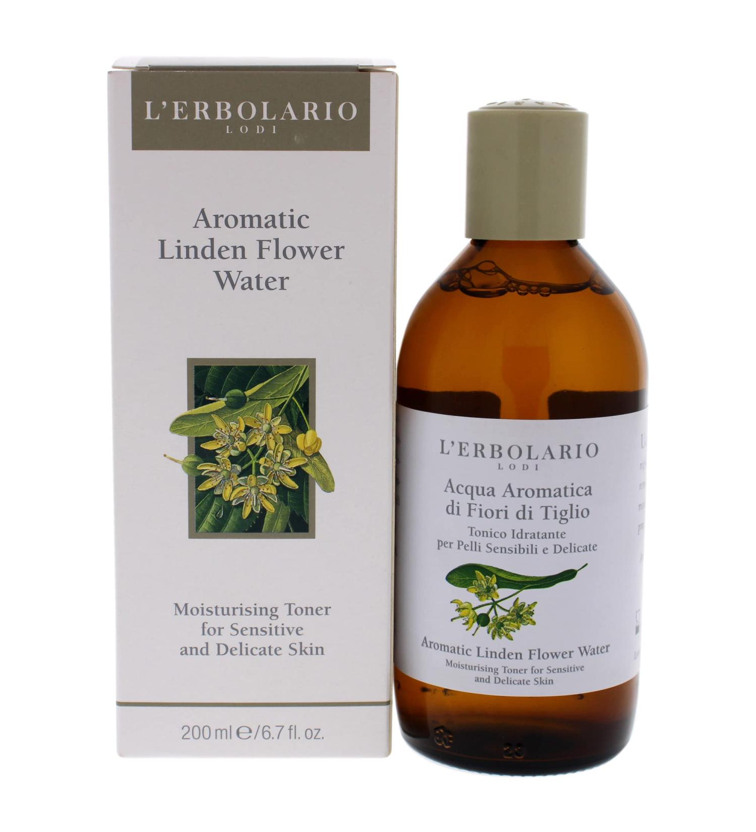 L'Erbolario Aromatic Linden Flower Water - Alcohol-Free Moisturizer For Sensitive And Delicate Skin - Gently Removes Impurities - Leaves Skin With A Pleasant Sensation Of Freshness - 6.7 Oz Toner