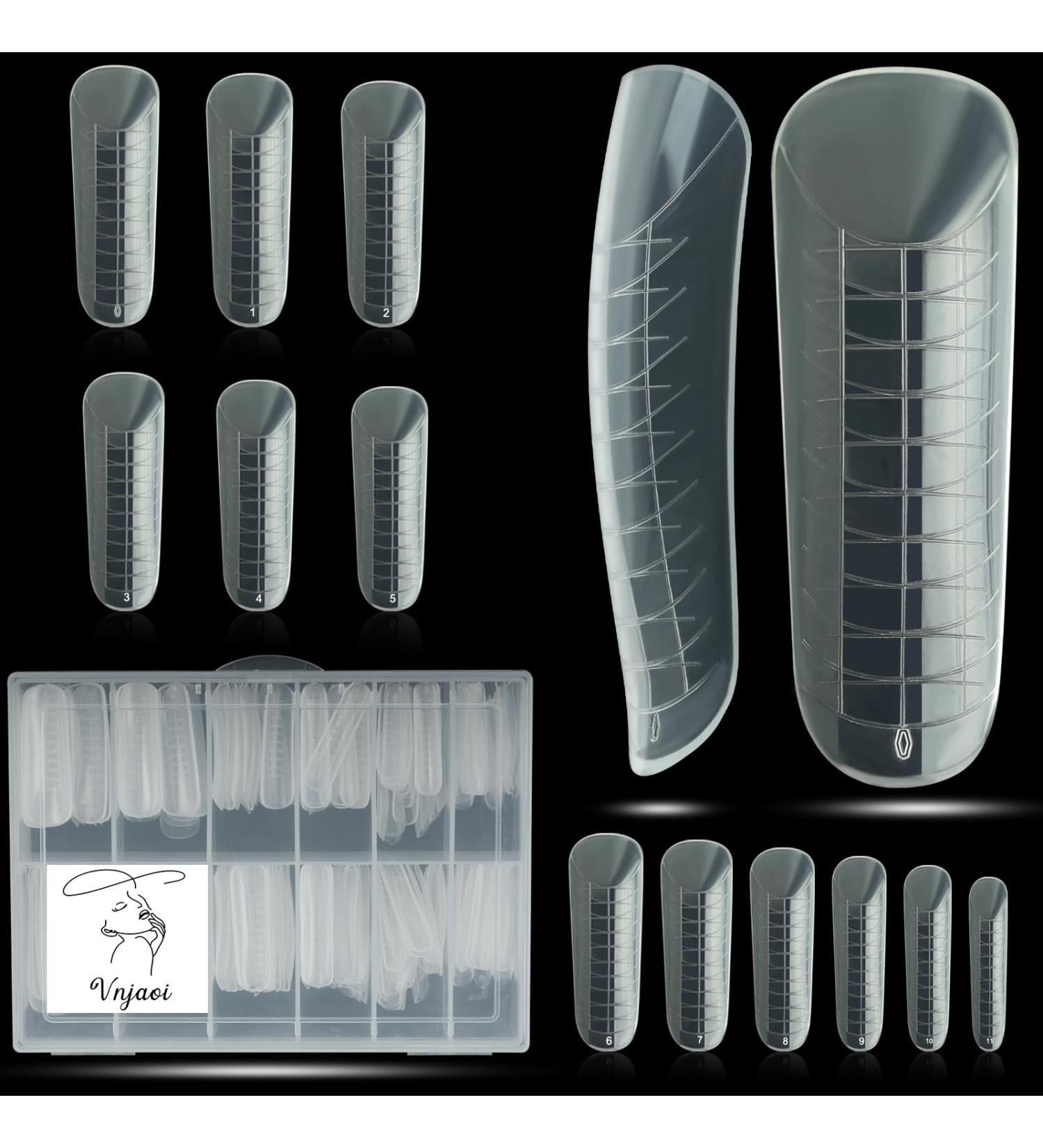 VNJAOI 120 POLL POLY Extension Gel & Dual Nail Forms - Long Gel Nail Shapes for Salon & DIY Nail Art - Perfect for Manicure & Creative Designs - Buy Online on GoSupps.com