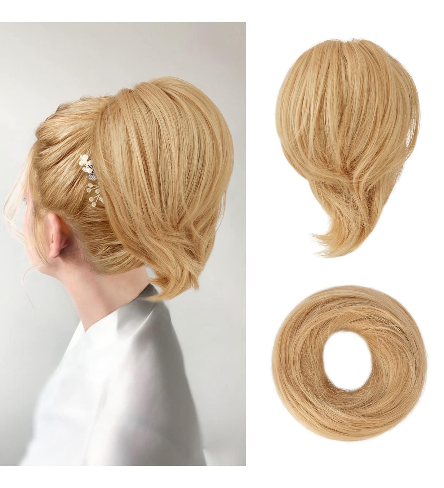 BARSDAR HAARDIAR Hair Extensions - Straight Synthetic Short Ponytail Hair Knoten Light Strawberry Brown 22# for Women - Perfect Hair Jewelry & Scrunchy - Buy Online on GoSupps.com