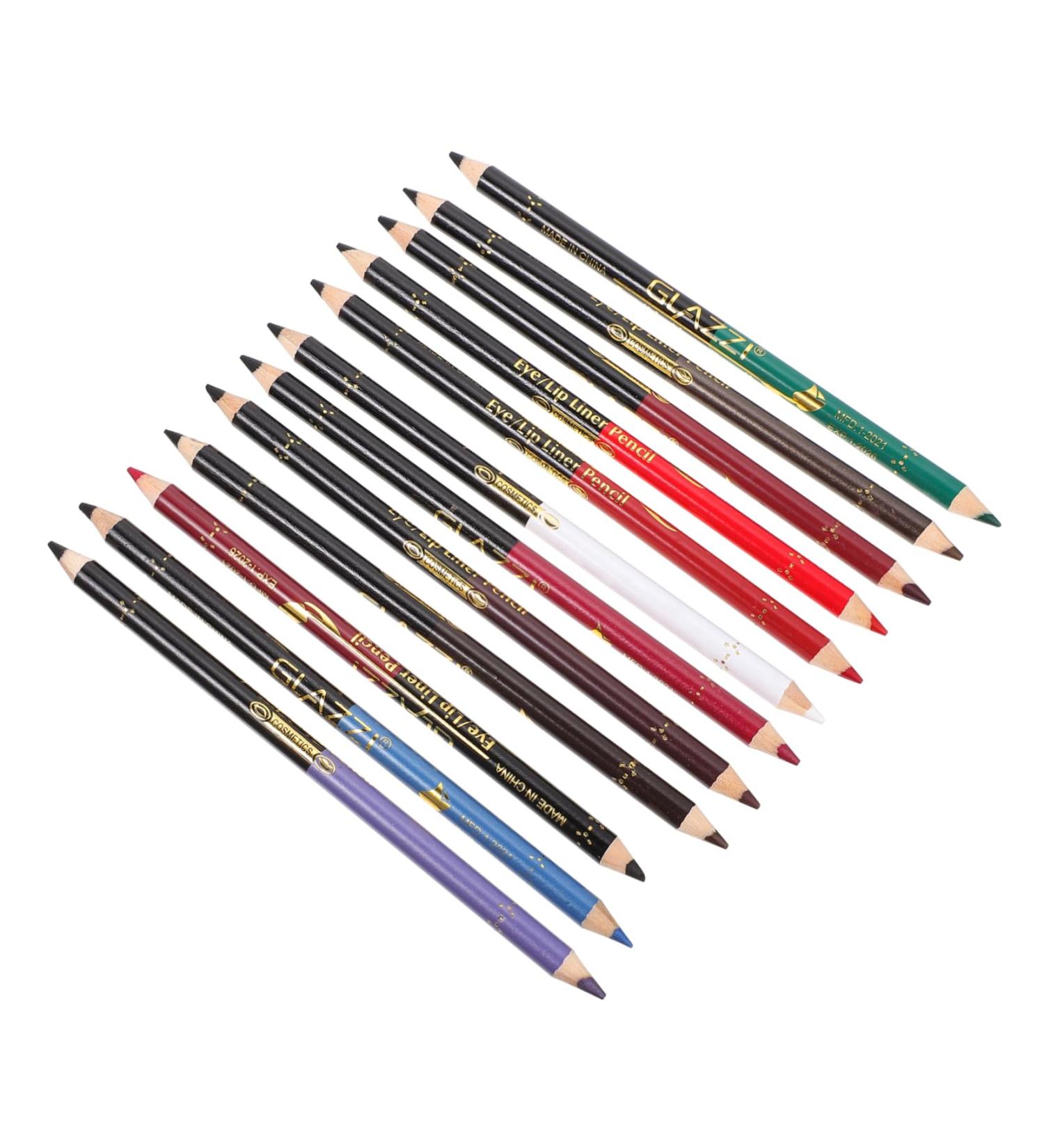 BIUDECO 12pcs Lip Liner Eyeliner Waterproof Eyeliner Makeup Pen Black Eyeliner Pen Lipliner Pencil Wooden - Buy Online on GoSupps.com
