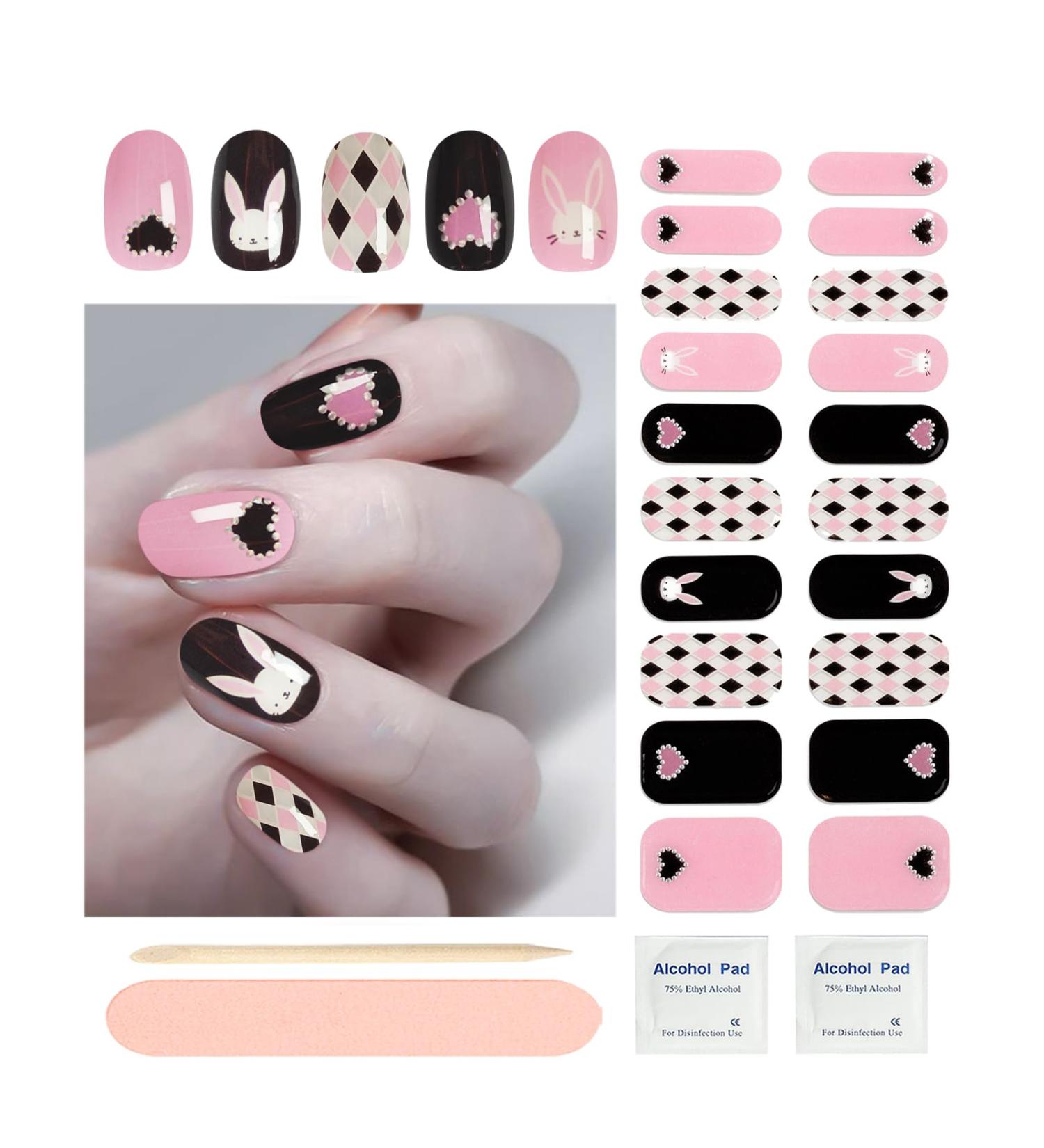 TrueShei Nail Foils - Rabbit UV Gel Nail Film | 20PC Self-Adhesive Gel Nail Stickers for Stunning Nail Art - Buy Online on GoSupps.com