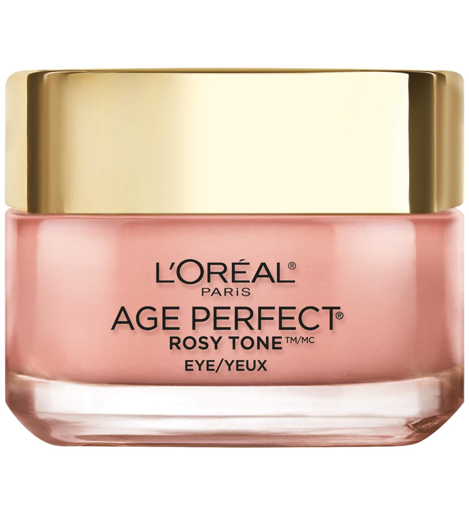 L'Oreal Paris Rosy Tone Anti-Aging Eye Cream - Dark Circle Treatment & Brightening Moisturizer for Sensitive Skin, 0.5 oz - Buy Online on GoSupps.com