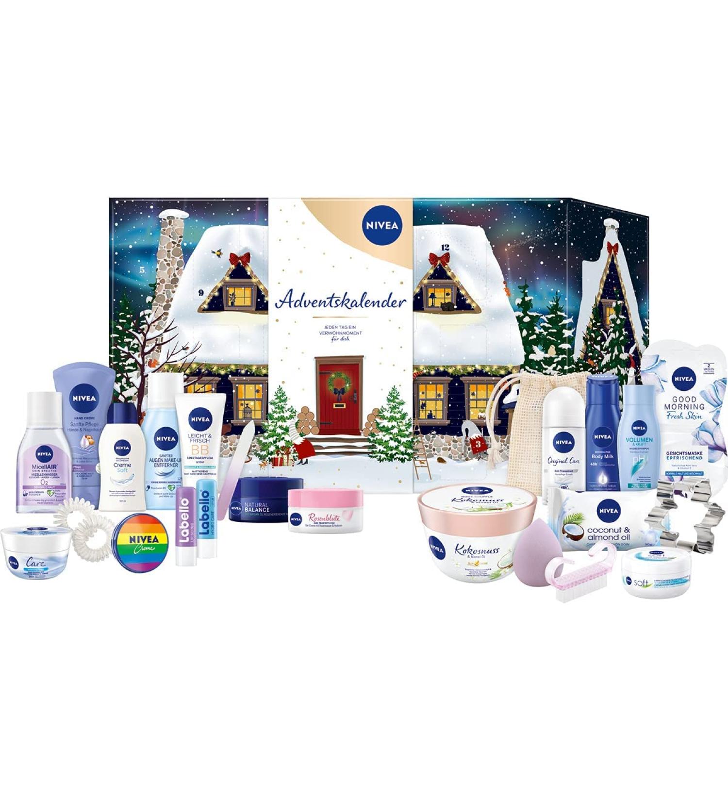 Nivea Advent Calendar 2021 - 24 Unique Pampering Moments | Christmas Care Set & Accessories for Advent Season - Buy Online on GoSupps.com