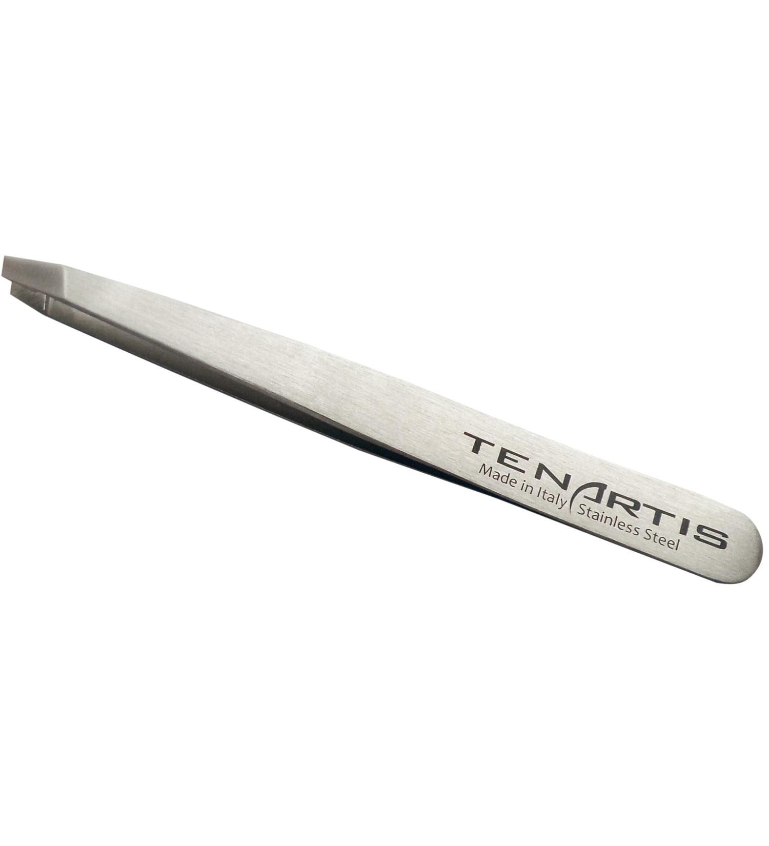 Slant Hair Tweezers Stainless Steel - Tenartis Made in Italy