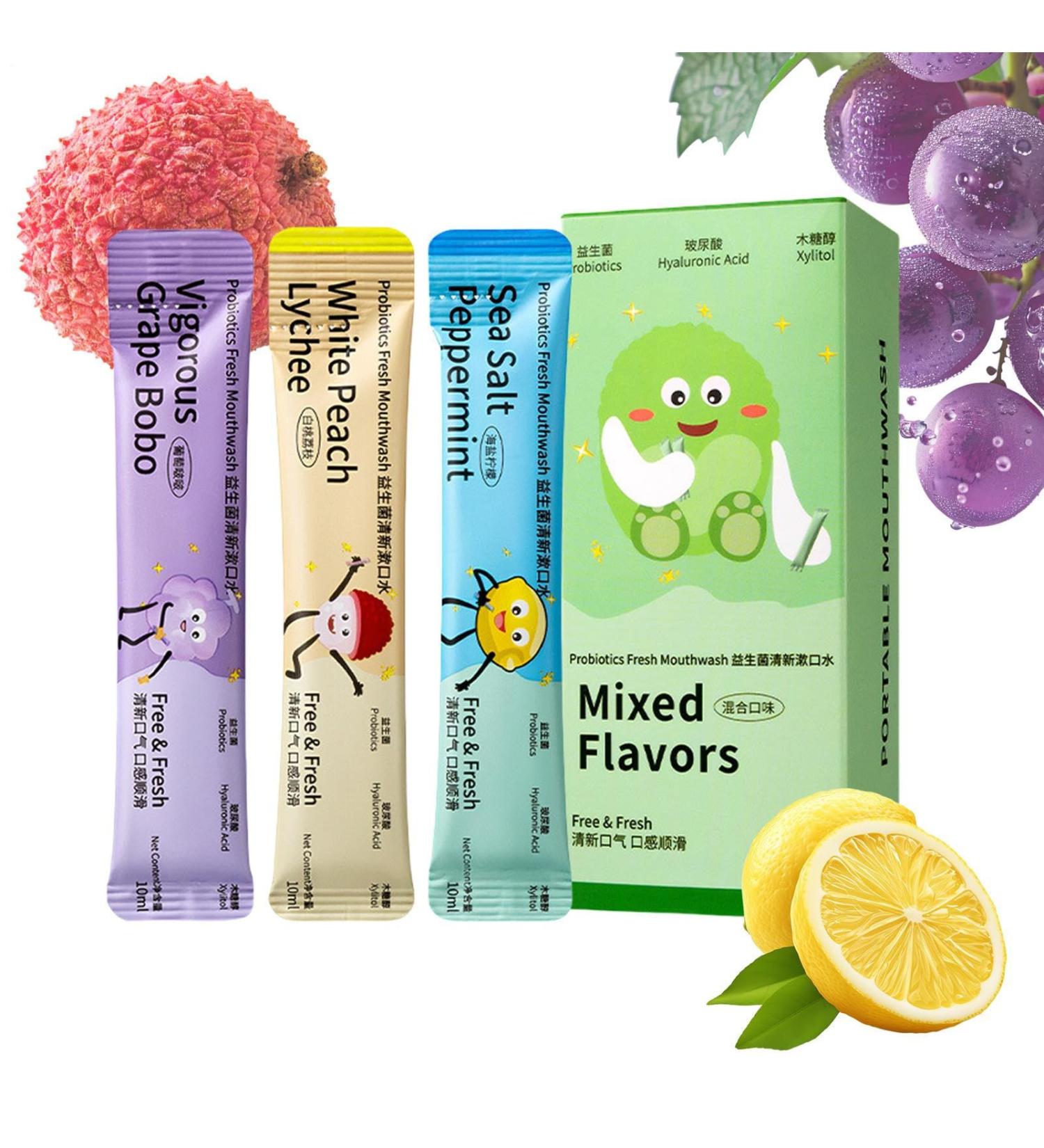 Individual Mouthwash Sachets 15 Sachets Freshening Mouthwash Fruity Scent Instant Freshness Adult Travel Bathroom Meals - Buy Online on GoSupps.com