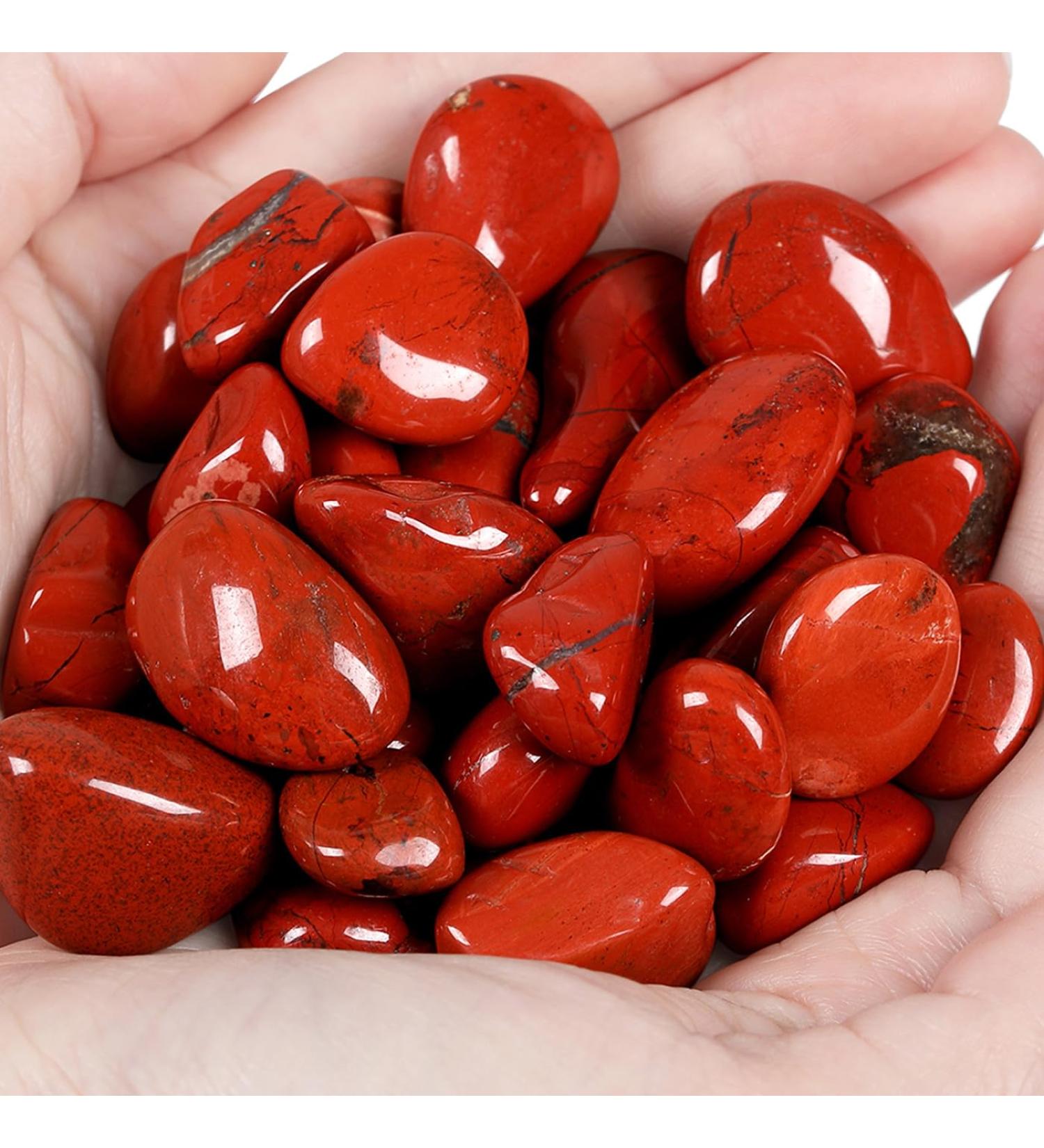 XIANNVXI Red Jasper Crystal Stones Natural Irregular Polished Tumbled Stones Bulk Crystals Gemstones Vase Filler Decorative Stones Reiki Palm Energy Stones 100 Gram G - Red Jasper - Buy Online on GoSupps.com