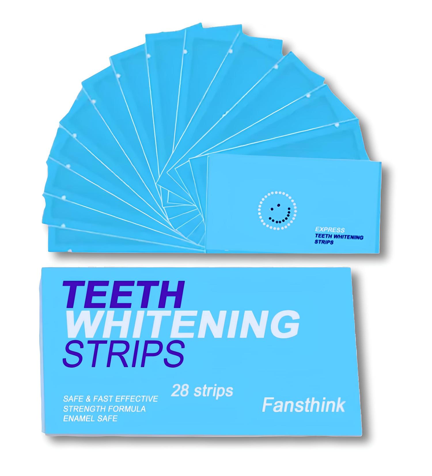 Teeth Whitening Strips - Enamel Safe Fast Stain Removal & Brightening - 28 Strips (14 Treatments) - Mint & Coconut Flavors - Shop Internationally - Buy Online on GoSupps.com