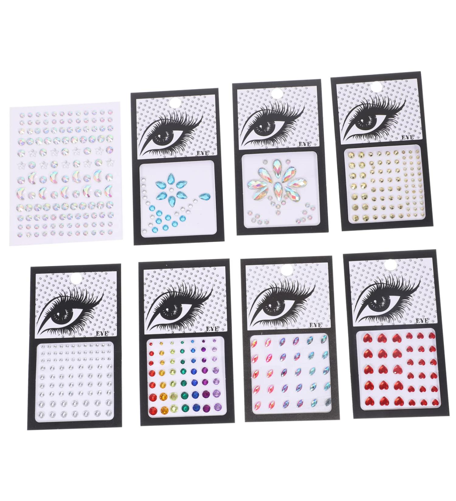 Shop 8 Sheets Mermaid Rhinestone Stickers | Eye Gems & Face Jewels for Halloween & Festivals - International Shipping Available - Buy Online on GoSupps.com