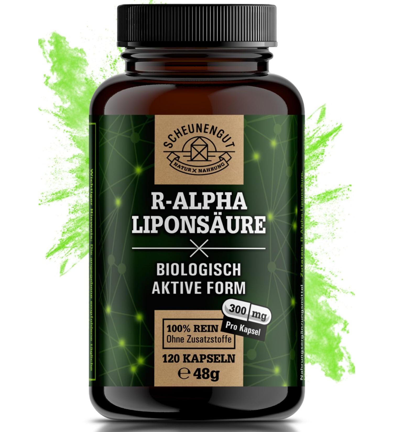 Alpha Lipoic Acid 300mg - Vegan 120 Capsules | Certified Lab Tested | Optimal Bioavailability | Scheunengut  - Buy Online on GoSupps.com
