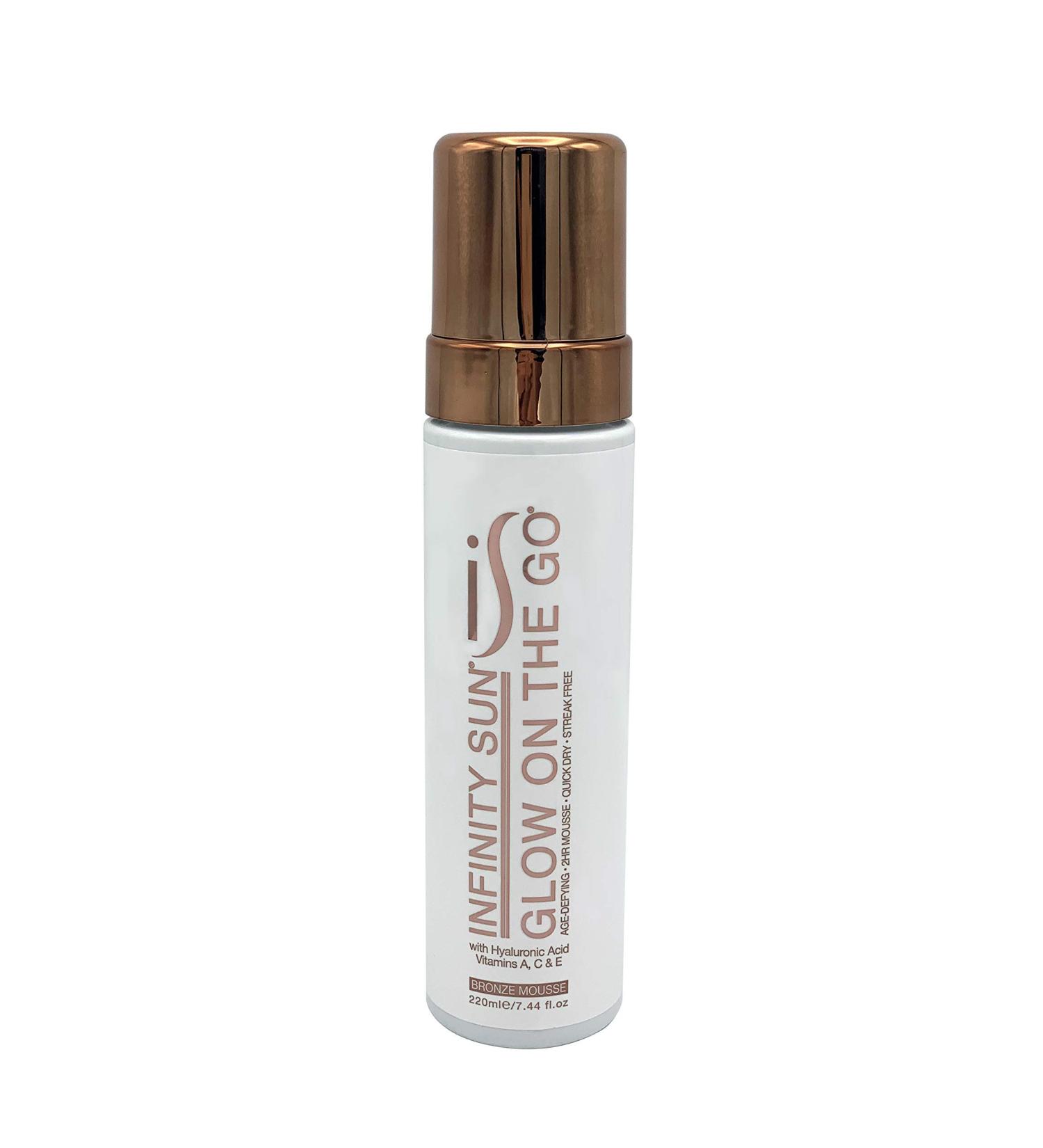 Infinity Sun Glow on the Go - Self Tanner Bronze Mousse | Quick Dry Streak Free Natural Sunless Tanner for All Skin Tones | Rapid 2 Hour Tanning | 7Oz - Buy Online on GoSupps.com