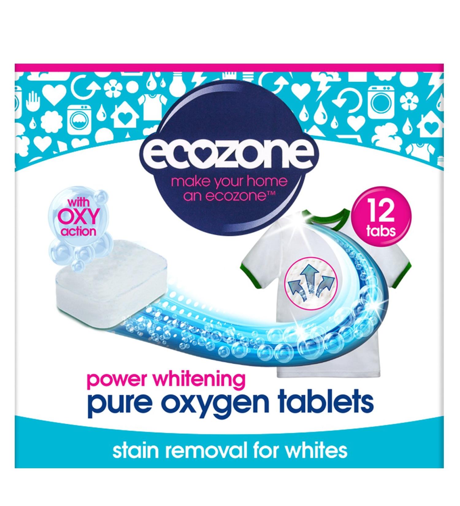 Ecozone Pure Oxygen Whitener Tablets 12 Tablets - Buy Online on GoSupps.com