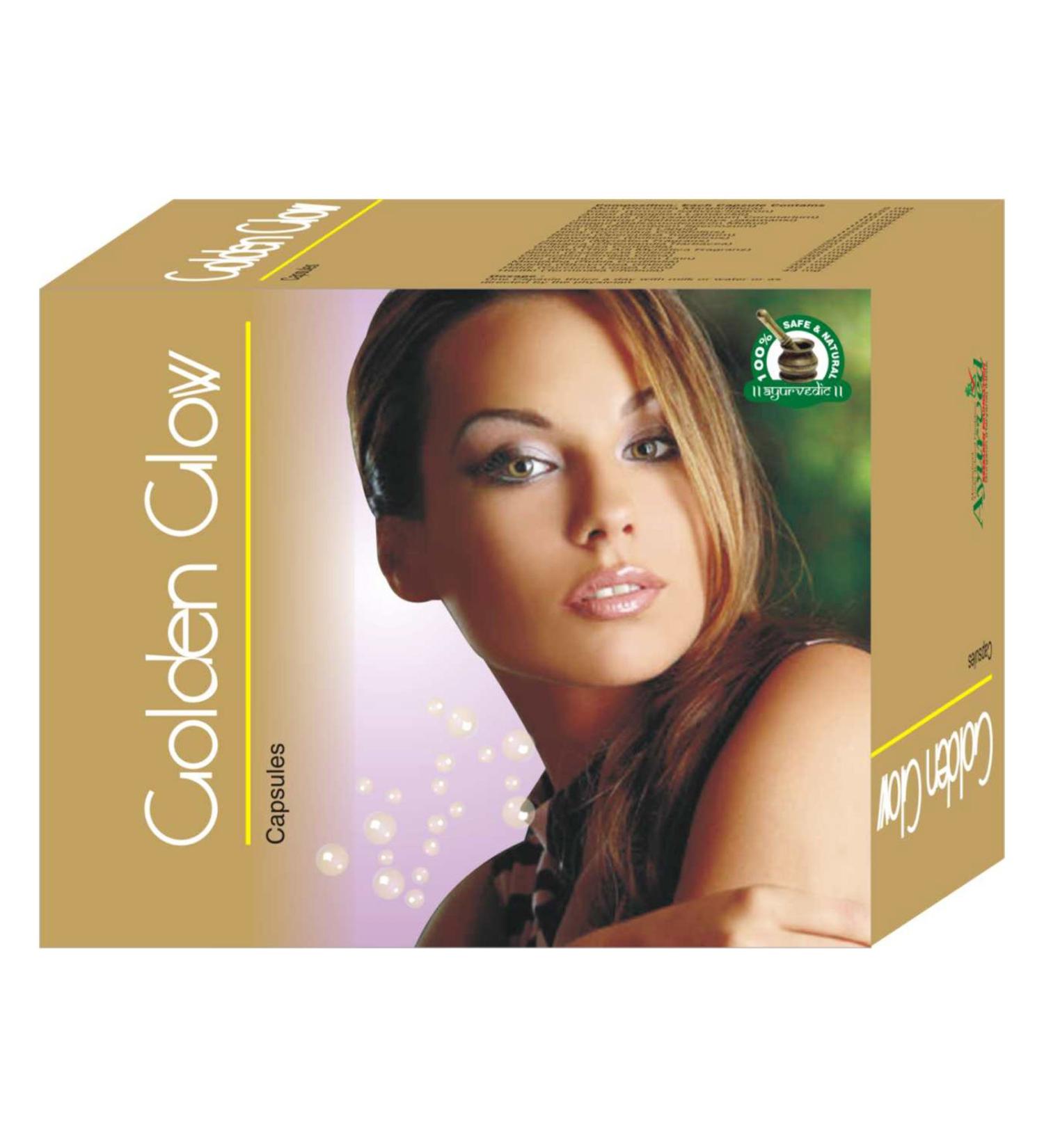 Generic Golden Glow Capsules with Moti Kesar Giloy Tulsi Gulab Neem Tulsi Pack of 90 Capsules