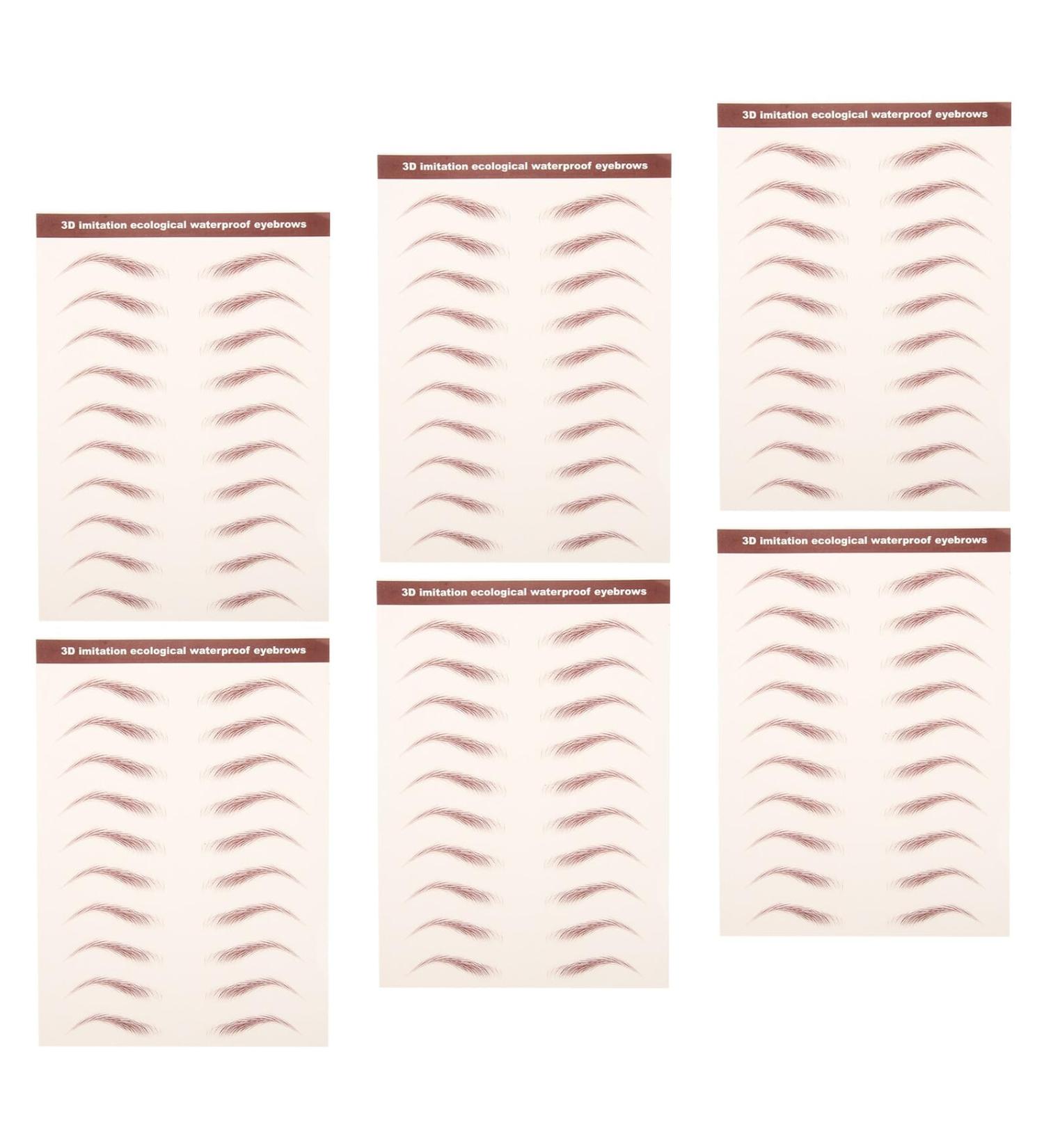 Mobestech 6feuilles Sourcils Autocollant Temporaires Imperm ables Repositionnables pour Maquillage Bandes Adh sives Simul s - Buy Online on GoSupps.com