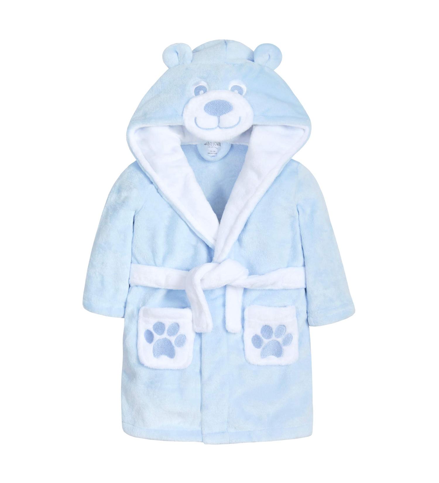 Metzuyan Baby Teddy Bear Novelty Hooded Dressing Gown 12-18 Months Blue - Buy Online on GoSupps.com