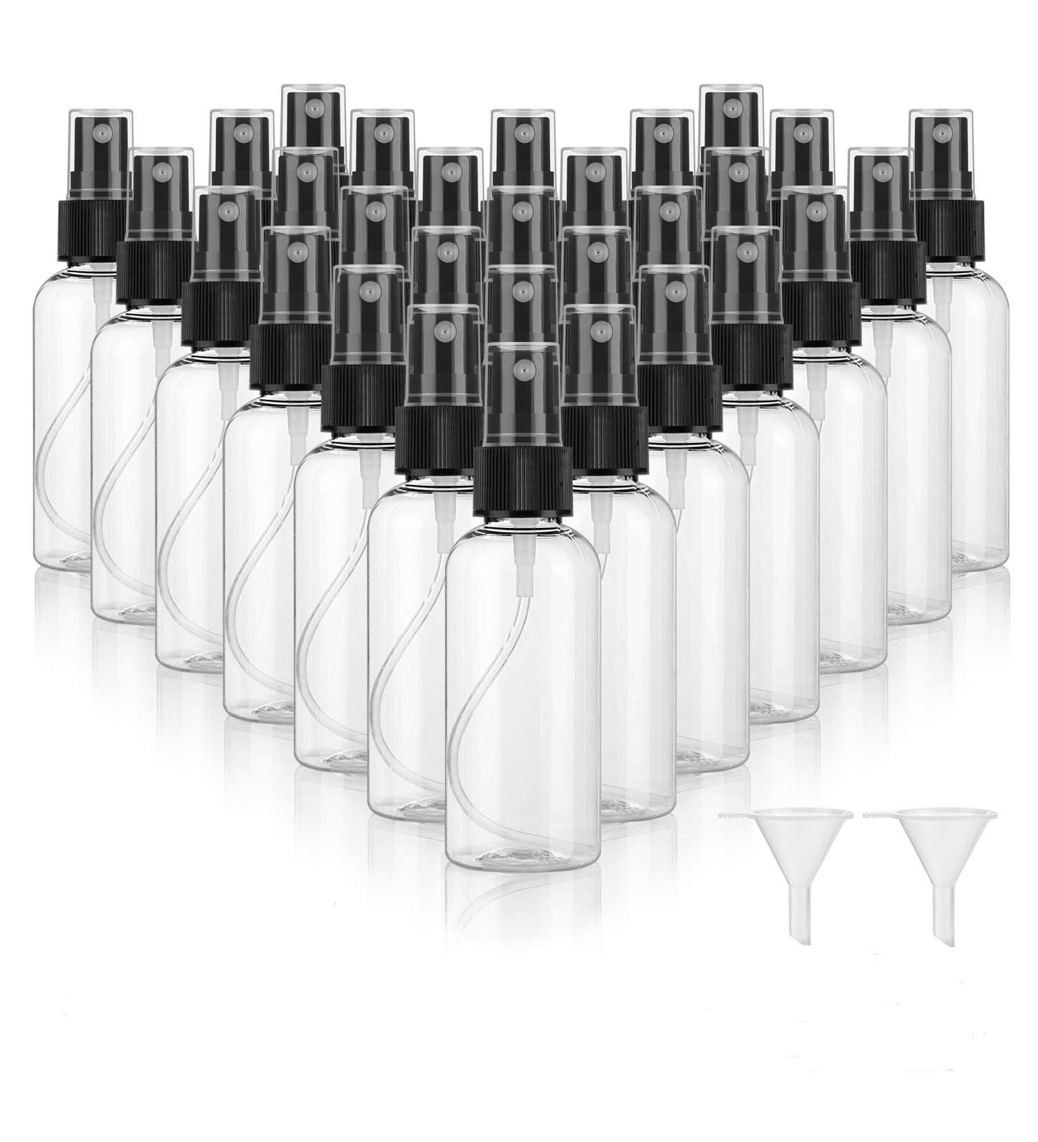30 Pack 2 oz Fine Mist Mini Clear Spray Bottles - Essential Oils, Travel Perfumes - Refillable & Reusable Travel Bottles - Buy Online on GoSupps.com