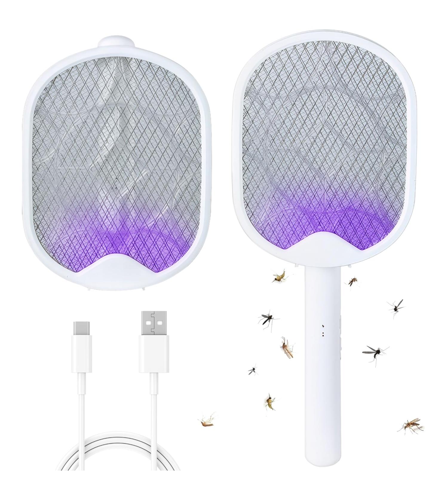 Shop Oziral 2 in 1 Electric Fly Catcher | 3000V USB Rechargeable Insect Trap for Home & Garden - Best Mosquito & Fly Destroyer - Buy Online on GoSupps.com