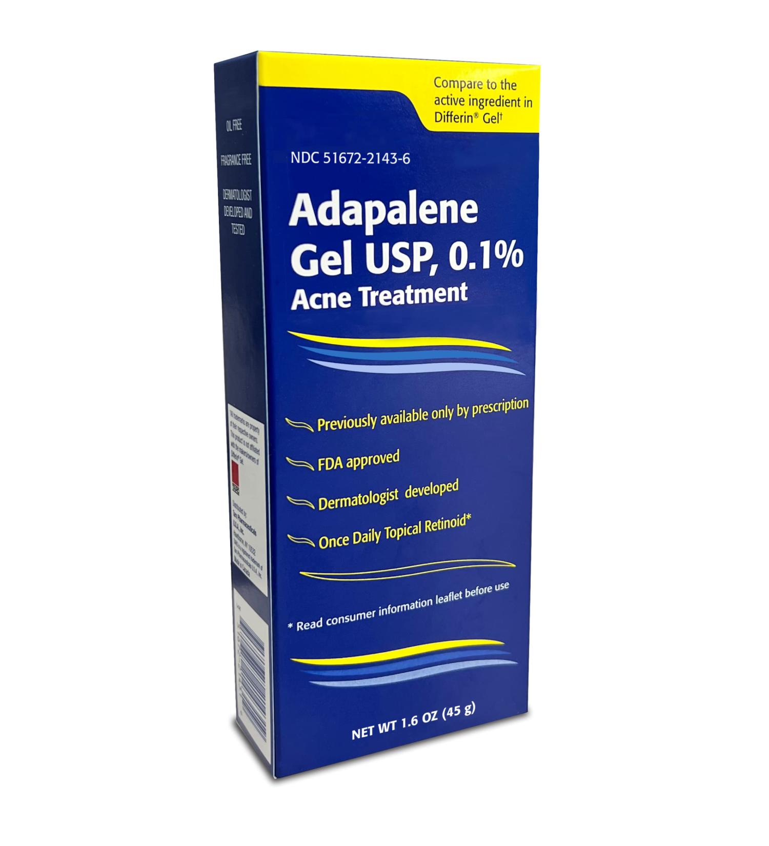 TARO Adapalene 0.1% Acne Treatment Gel - 1.6 oz - Buy Online on GoSupps.com