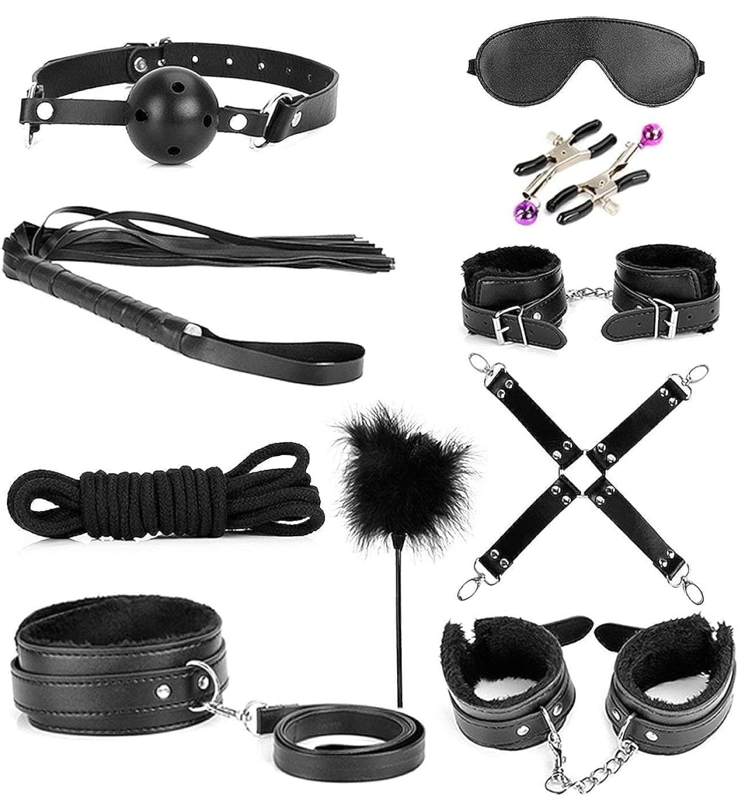 Ensemble professionnel de 10 pi ces en cuir noir pour le fitness - Buy Online on GoSupps.com